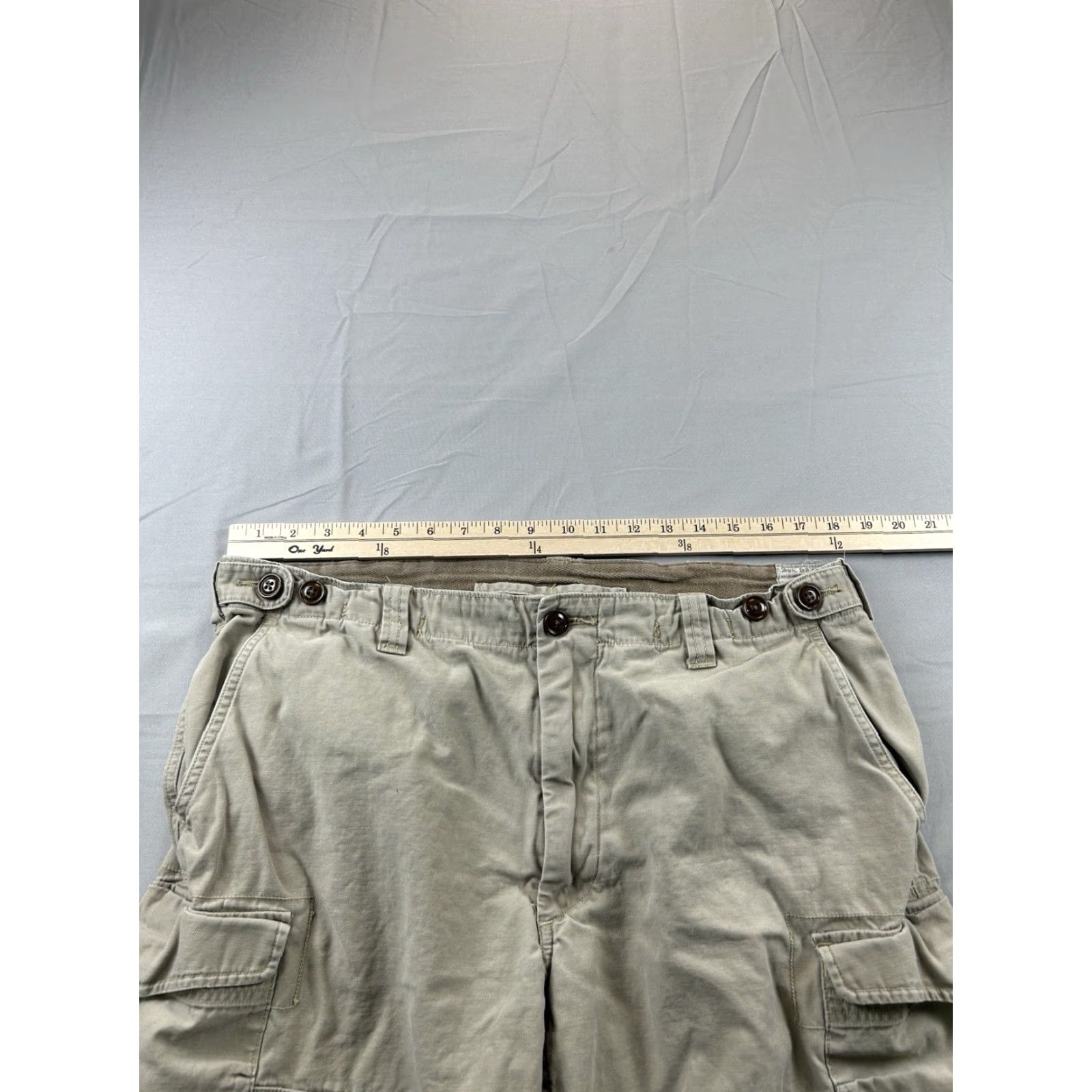 Polo Ralph Lauren VINTAGE Polo Ralph Lauren Cargo Shorts Men 36 Beige Canvas Military Style Khaki Cargo Utility Size US M / EU 48-50 / 2 - 5 Thumbnail