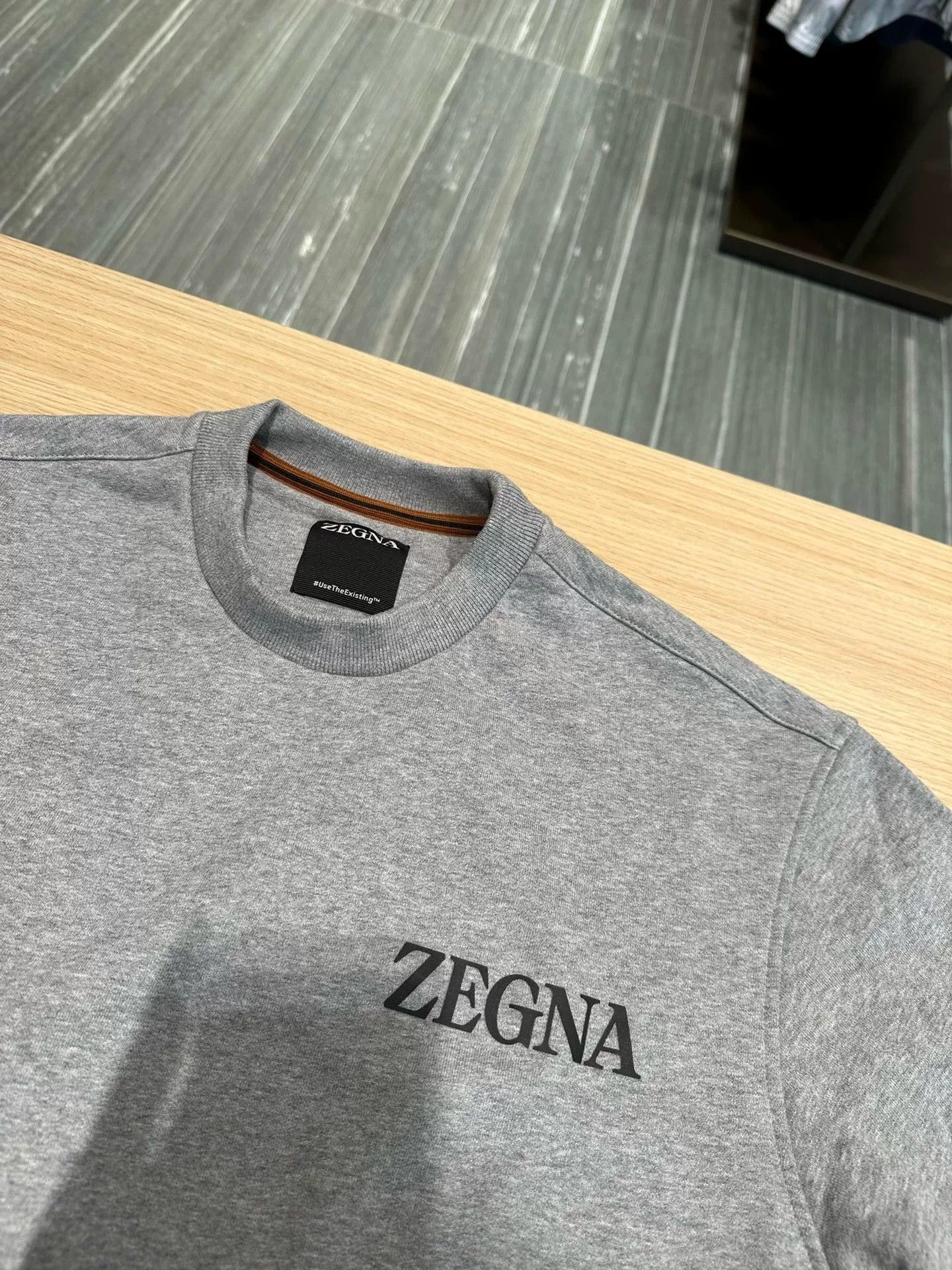 Ermenegildo Zegna Zegna Gray Men's Cotton Crewneck Sweatshirt Size US XL / EU 56 / 4 - 5 Thumbnail