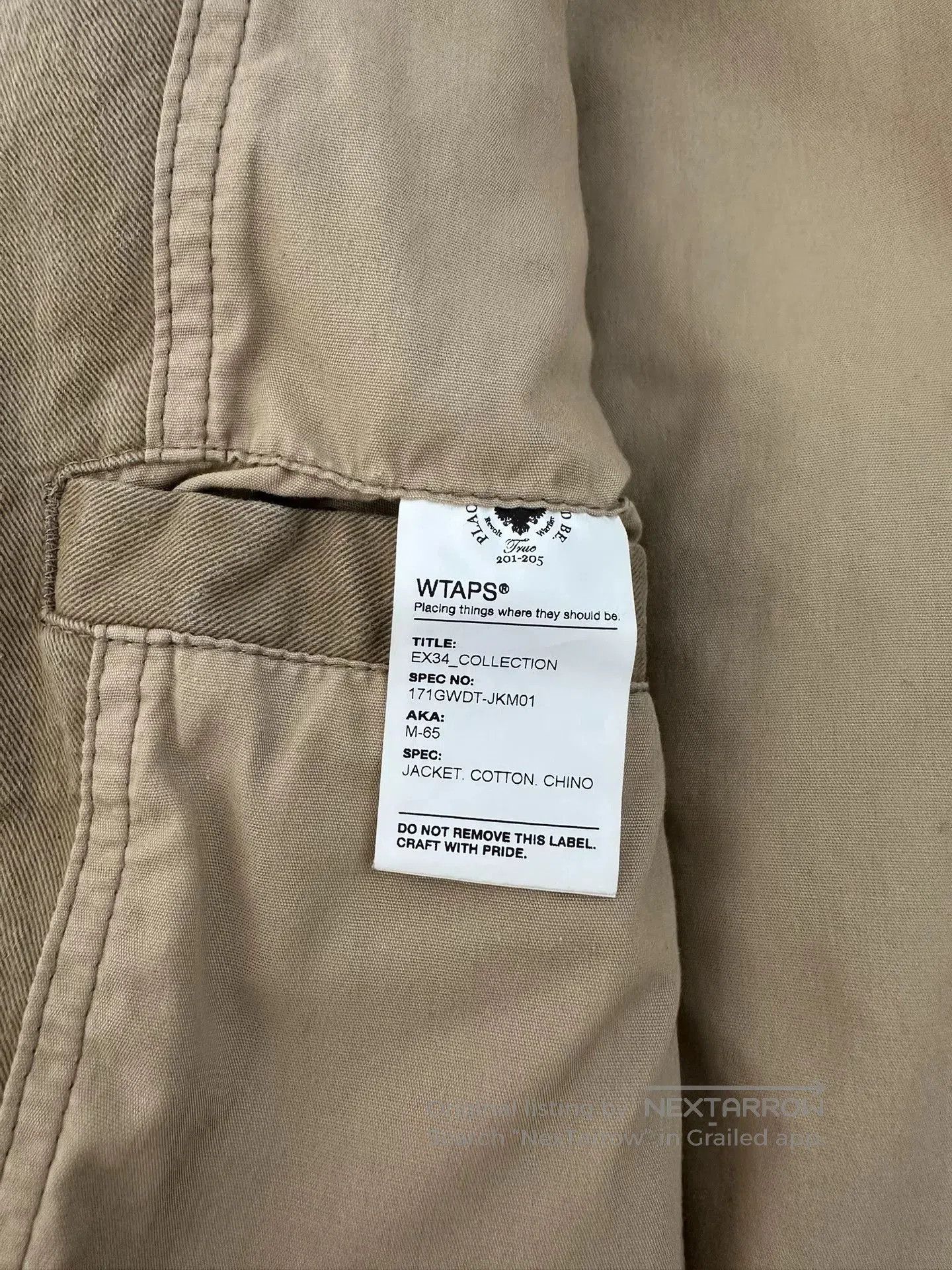 Wtaps WTAPS 17SS M-65 Cotton Chino Jacket. Size US XL / EU 56 / 4 - 5 Thumbnail