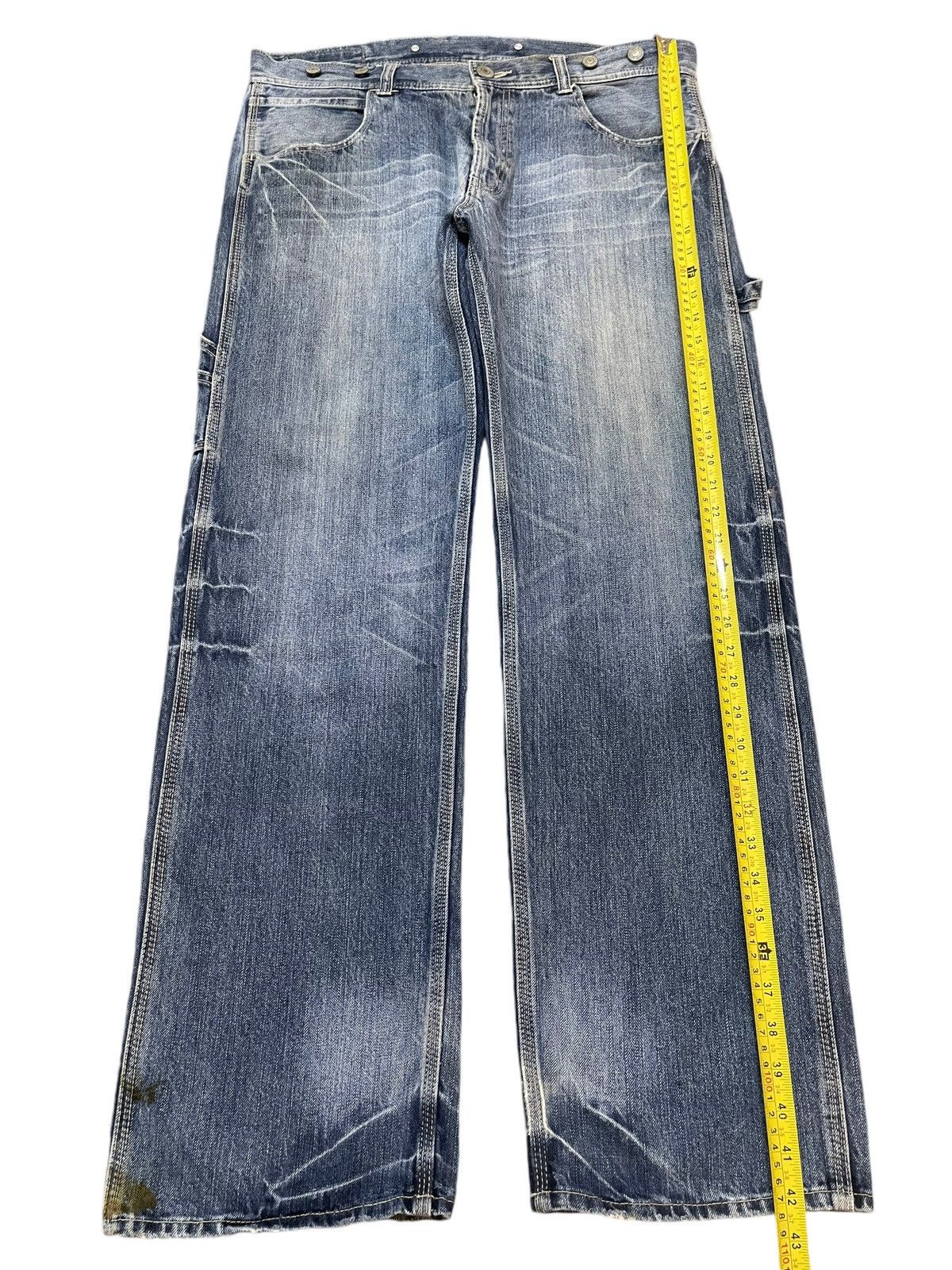 Evisu Vintage Japanese Brand Faded Wash Carpenter Baggy Jeans Size US 36 / EU 52 - 12 Thumbnail