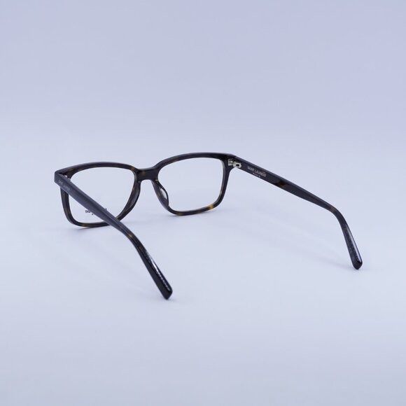 Saint Laurent Paris Saint Laurent SL458/F 002 Eyeglasses Dark Havana 55mm Size ONE SIZE - 11 Thumbnail
