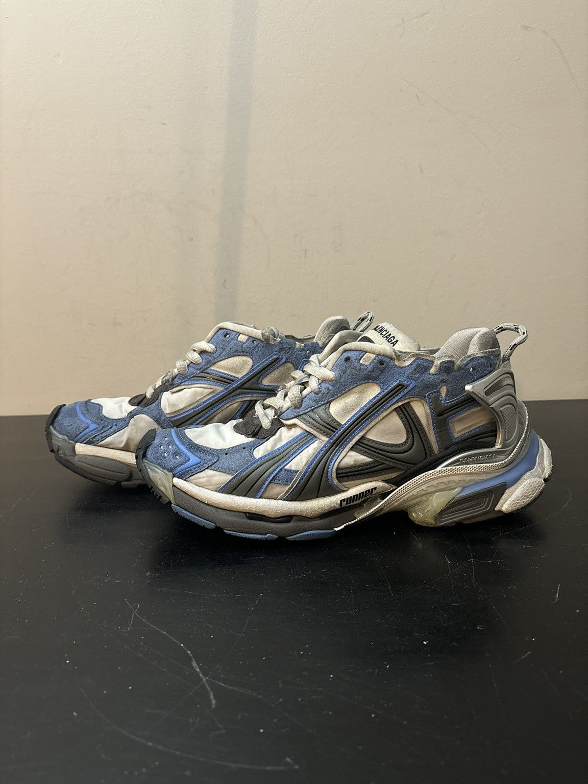 Balenciaga Balenciaga Runner Blue White Grey Size US 8 / EU 41 - 1 Thumbnail