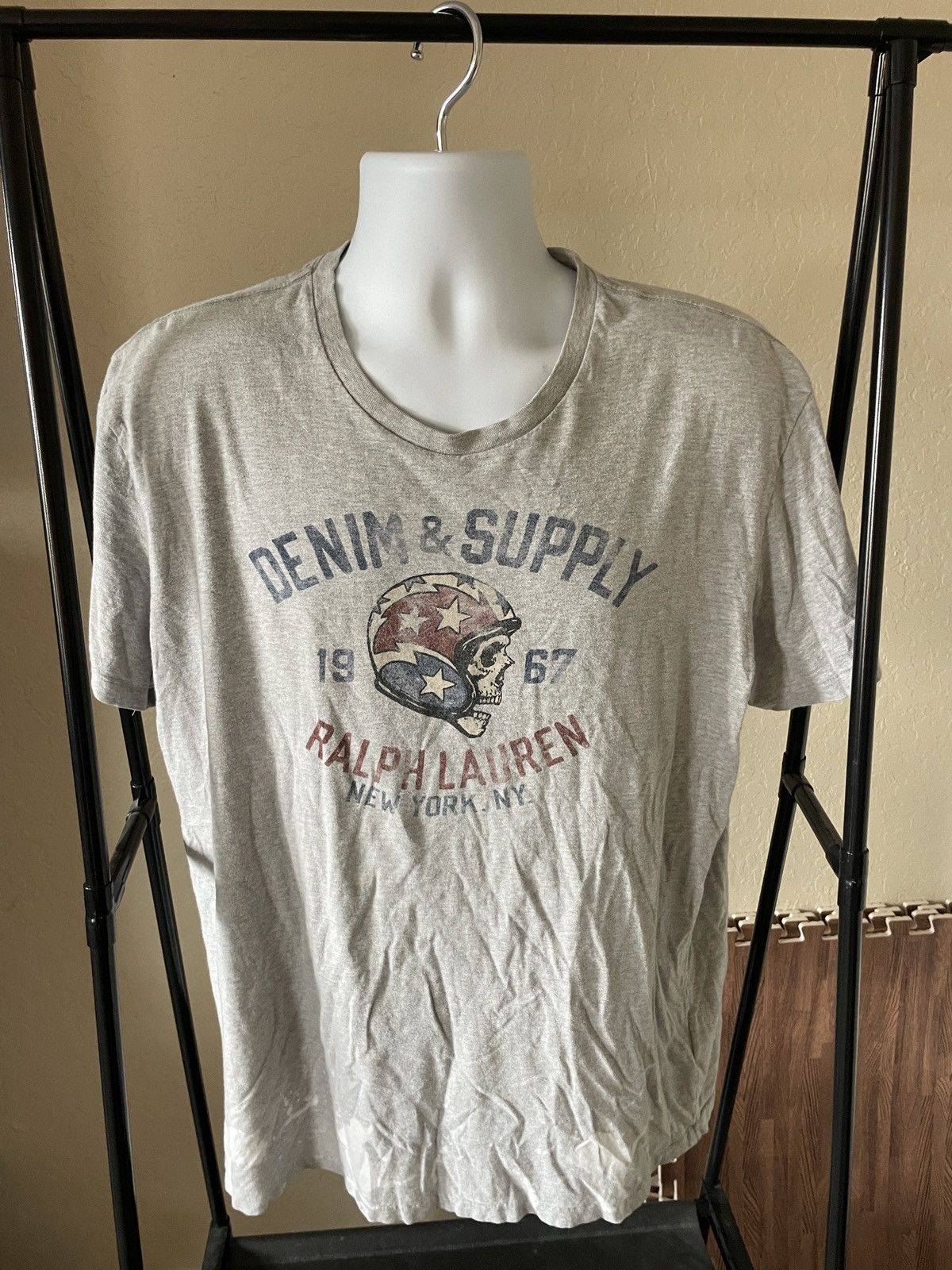 Denim & Supply Ralph Lauren American Flag Skull Rider graphic tee Size US XL / EU 56 / 4 - 1 Thumbnail