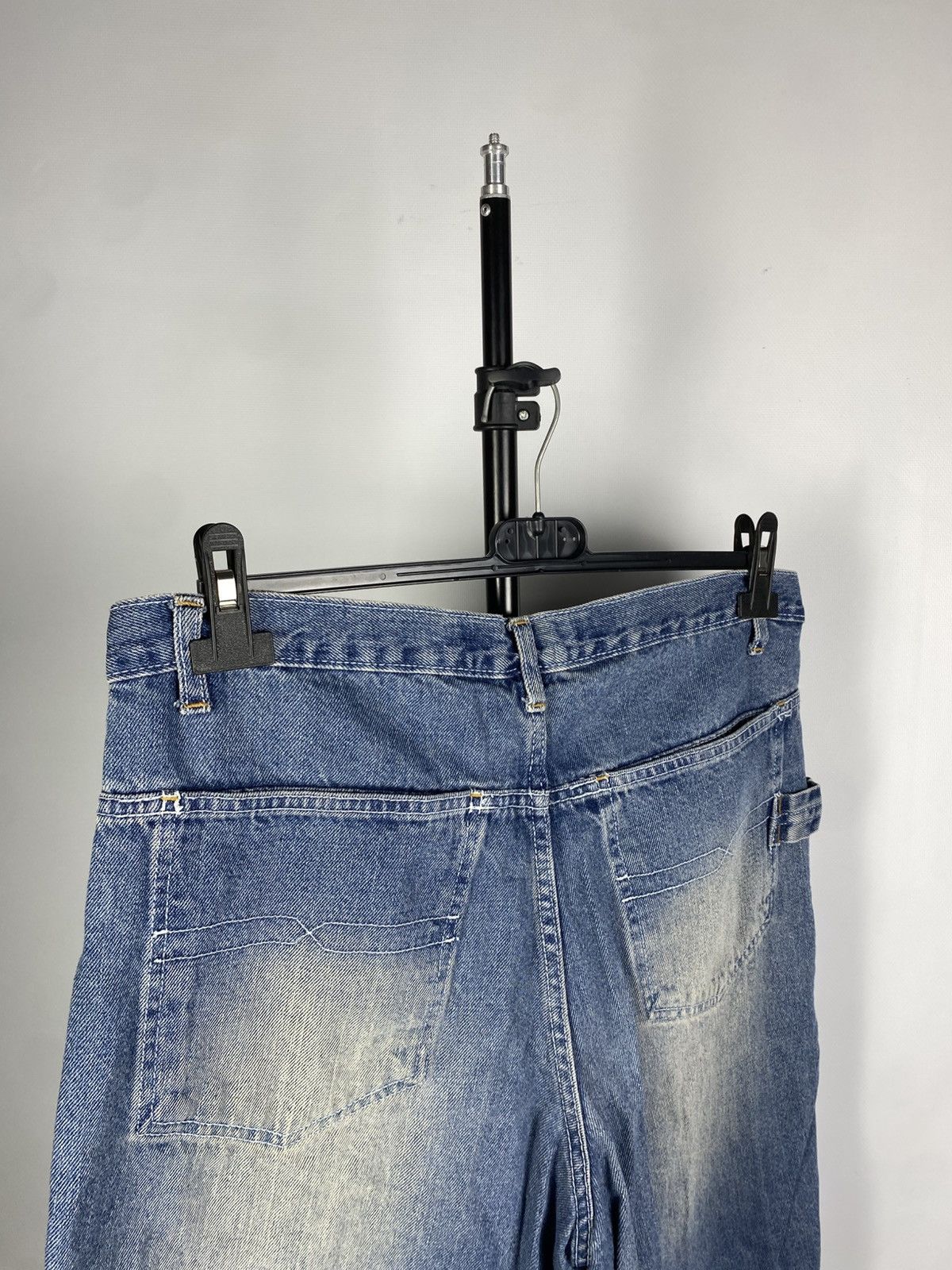 Designer × Japanese Brand × Vintage Vintage Y2K Baggy Stonewashed Carpenter Jean Shorts Size US 33 - 4 Thumbnail