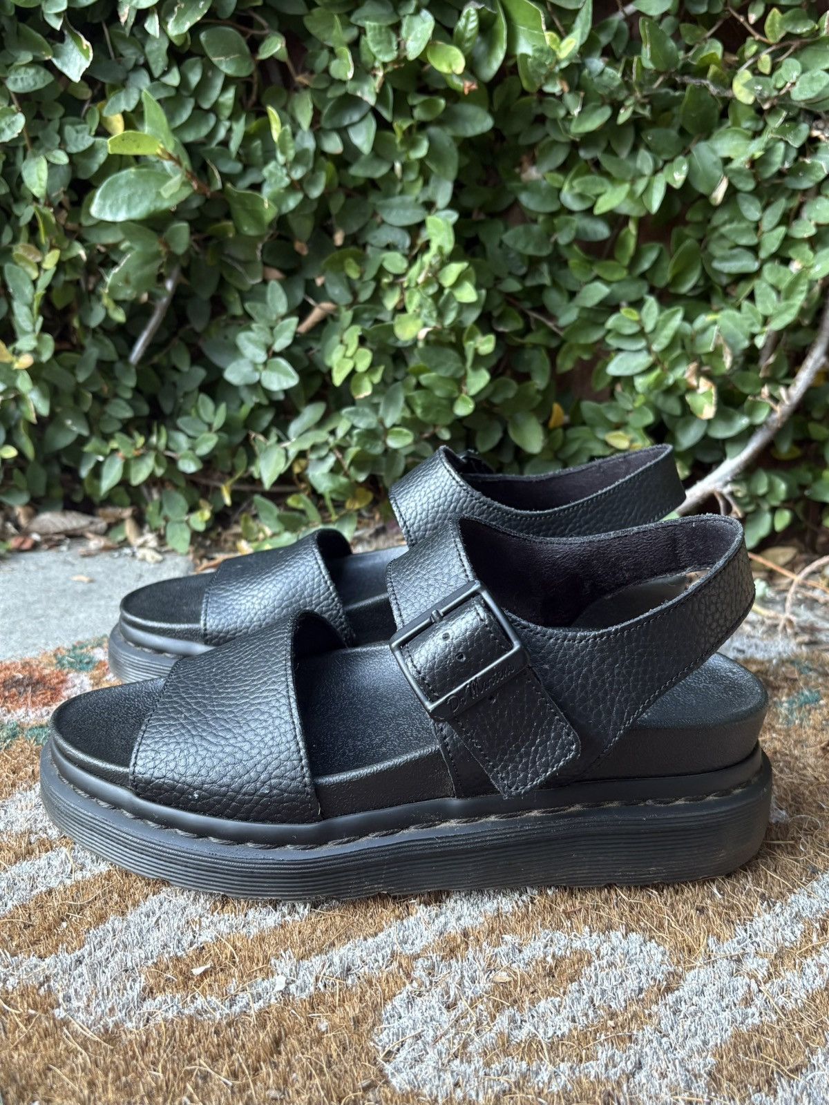 Dr. Martens DR MARTENS BLACK LEATHER SANDALS / W 7.5 Size US 7.5 / IT 37.5 - 1 Thumbnail