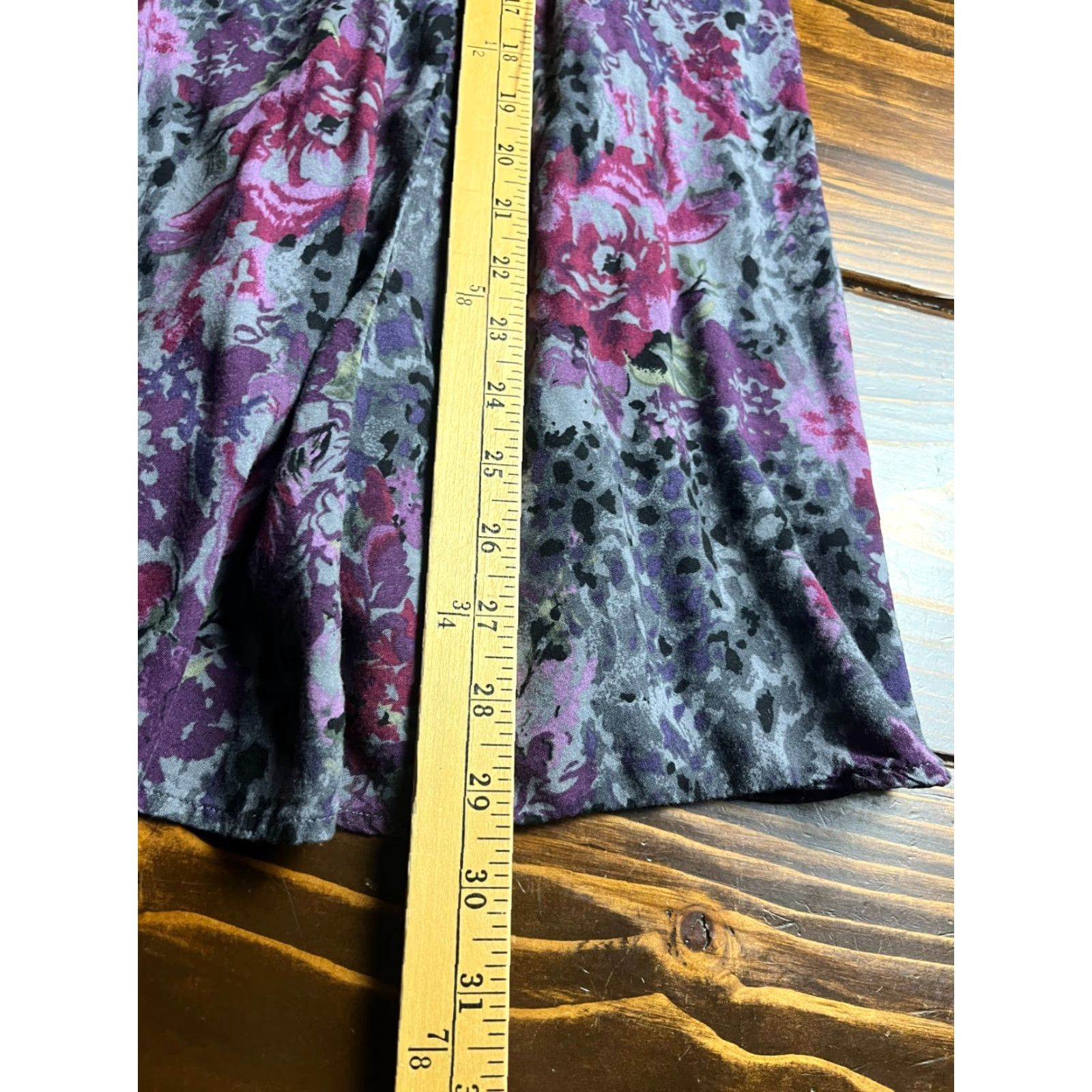 Vintage VINTAGE White Stag Skirt Womens 14 Midi A-Line Floral Gray Purple Lined Casual Fall Spring Summer Inch Size 36" / US 14 / IT 50 - 5 Thumbnail