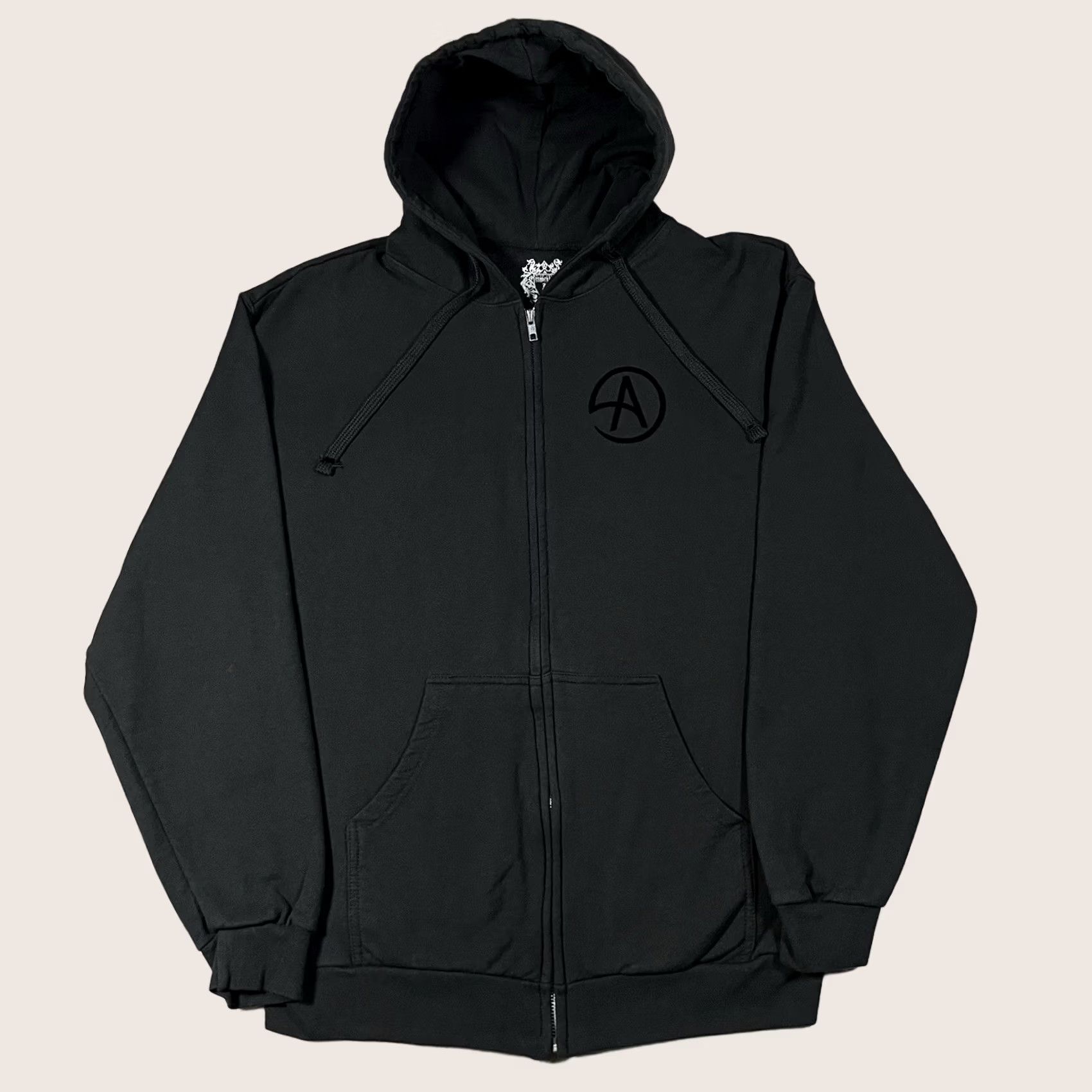 Vintage Criss Angel Hoodie Mens L Full Zip Mindfreak RAW Magician Y2K Sweatshirt Black Cotton Polyester Fleece Hooded Pockets Zip Winter Spring Fall Regular Size US L / EU 52-54 / 3 - 1 Thumbnail