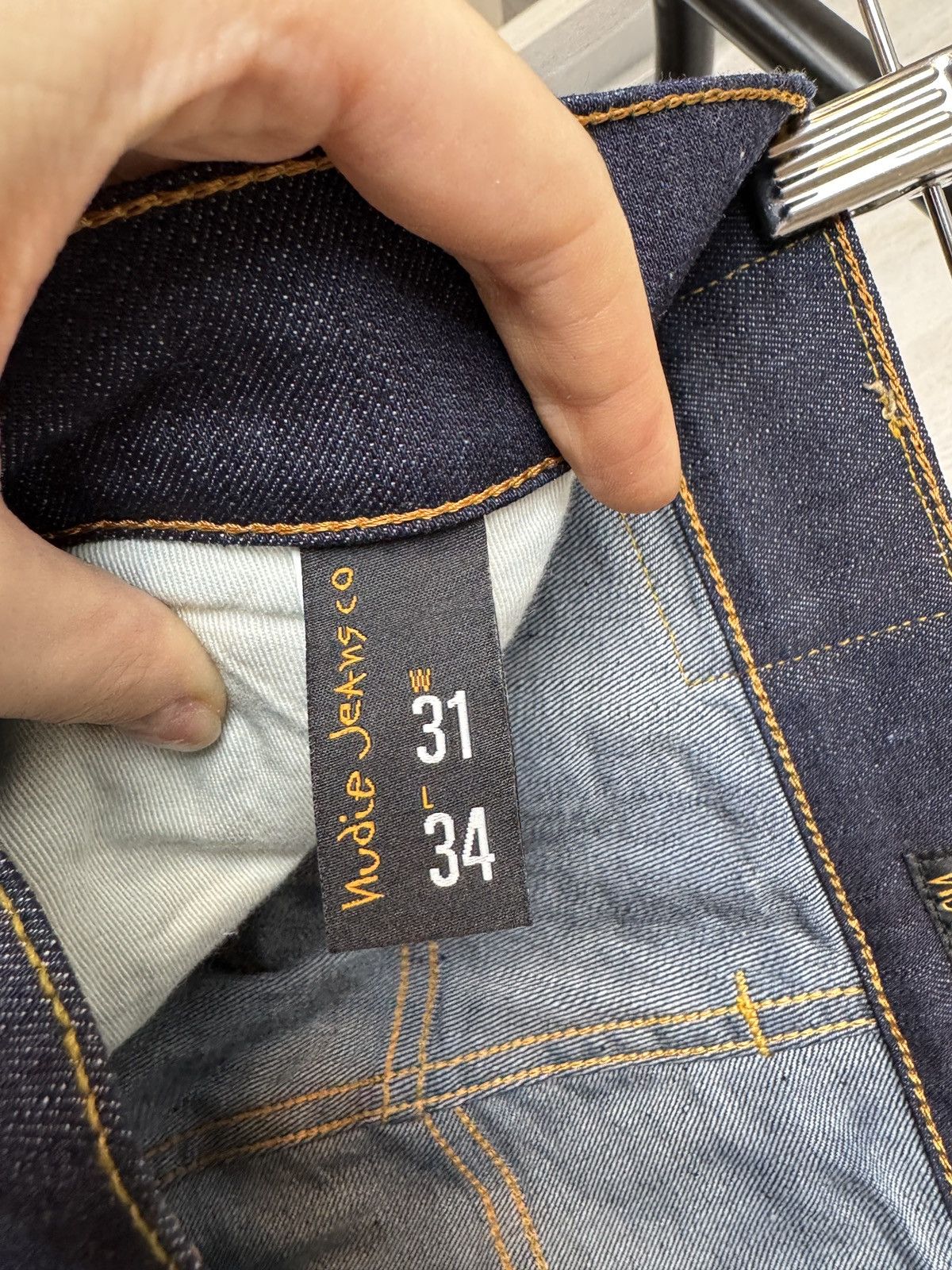 Nudie Jeans Nudie Jeans Thin Finn indigo blue stretch denim jeans Size US 31 - 10 Thumbnail