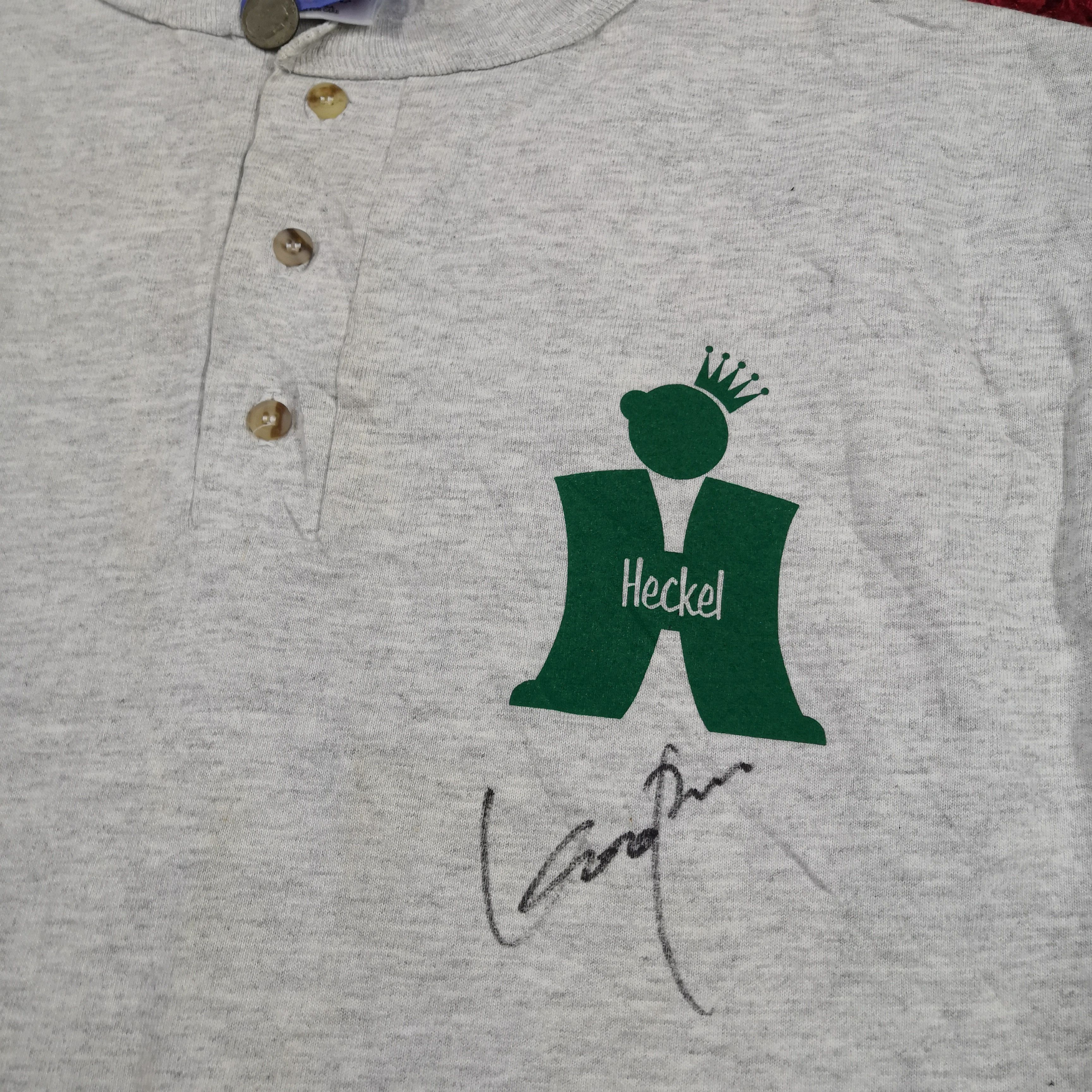 Vintage Vintage 90's Heckel T-shirt Baseball Heckel 37 Baseball Tee Size US L / EU 52-54 / 3 - 4 Thumbnail