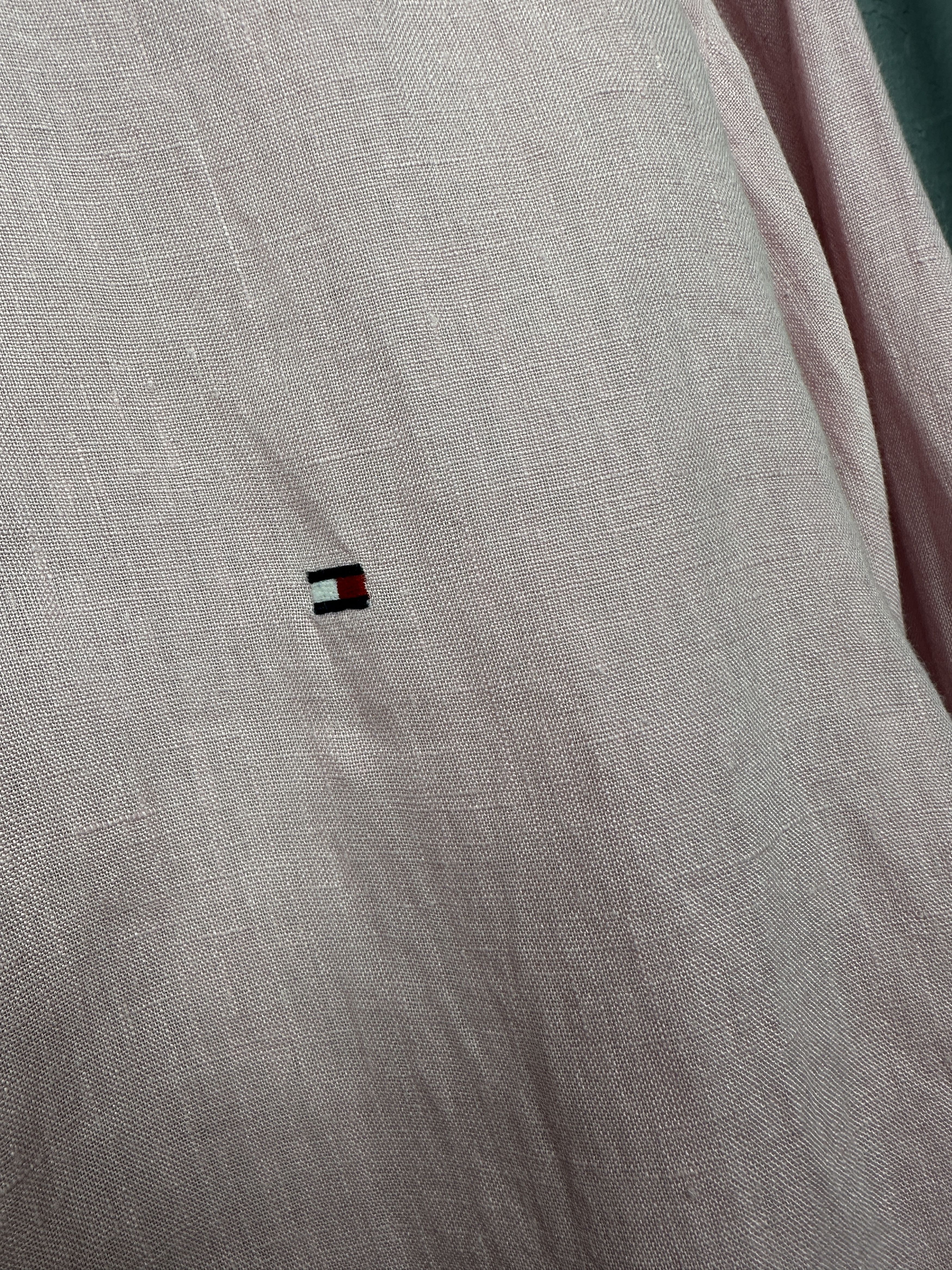 Tommy Hilfiger × Vintage Tommy Hilfiger Vintage Mens LINEN Long Sleeve Shirt Size US L / EU 52-54 / 3 - 3 Thumbnail