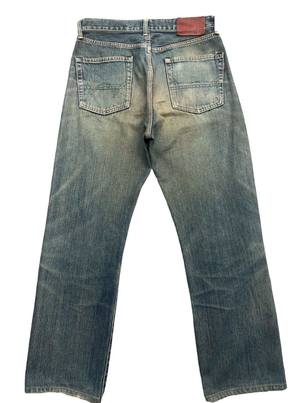 Edwin Edwin 505x Selvedge Distressed Mudwash Wide Jeans 31x30 Size US 31 - 3 Thumbnail