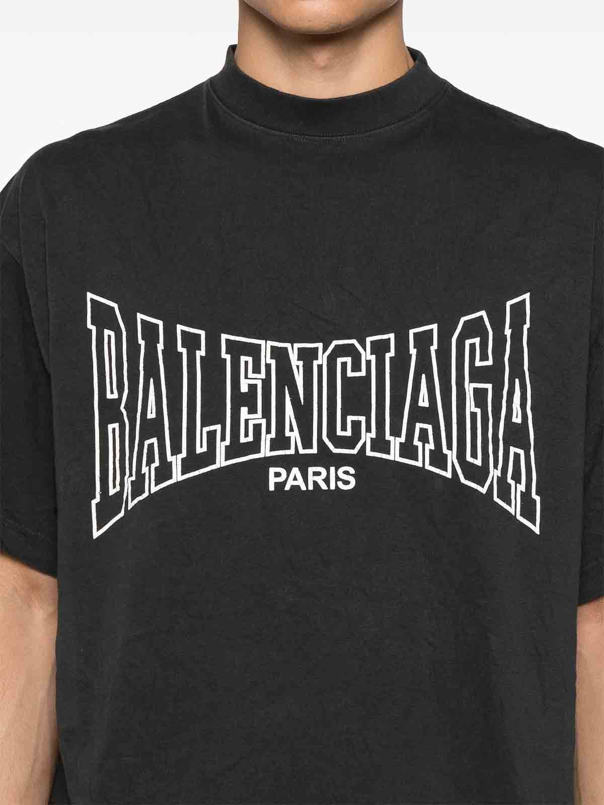 Balenciaga o1w1db11225 Boxing T-Shirt Oversize Fit in Black Size US XXL / EU 58 / 5 - 4 Thumbnail