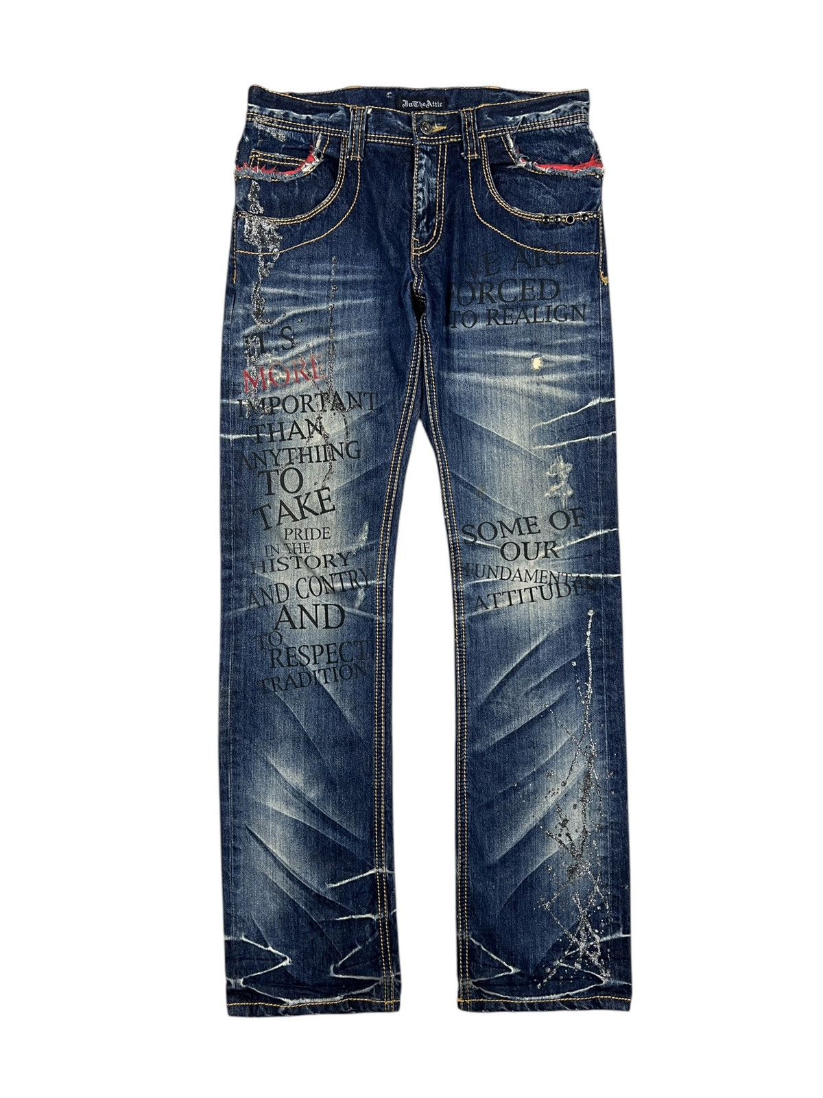 If Six Was Nine In The Attic Poem Denim Size US 34 / EU 50 - 1 Thumbnail