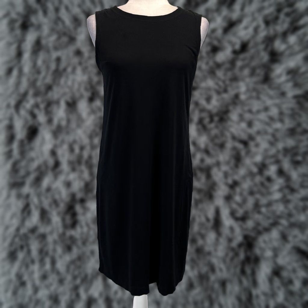 Eileen Fisher Eileen Fisher Black Tank Dress XS Sleeveless Shift Jersey Basic Capsule Stretch Dress Size XS / US 0-2 / IT 36-38 - 1 Thumbnail