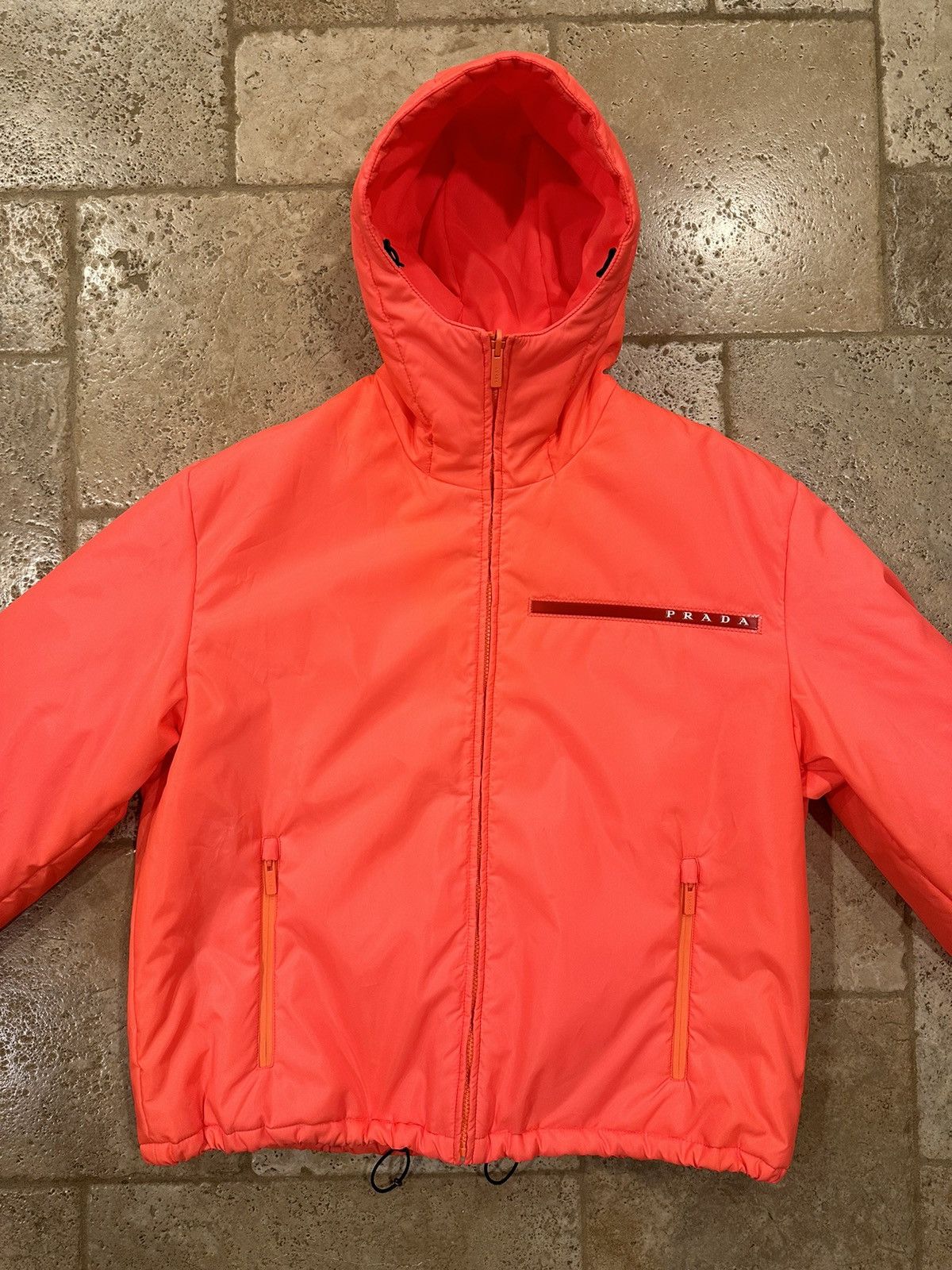 Prada Prada Linea Logo Stripe Linea Rossa 2018 Tech Orange Jacket Size US M / EU 48-50 / 2 - 4 Thumbnail