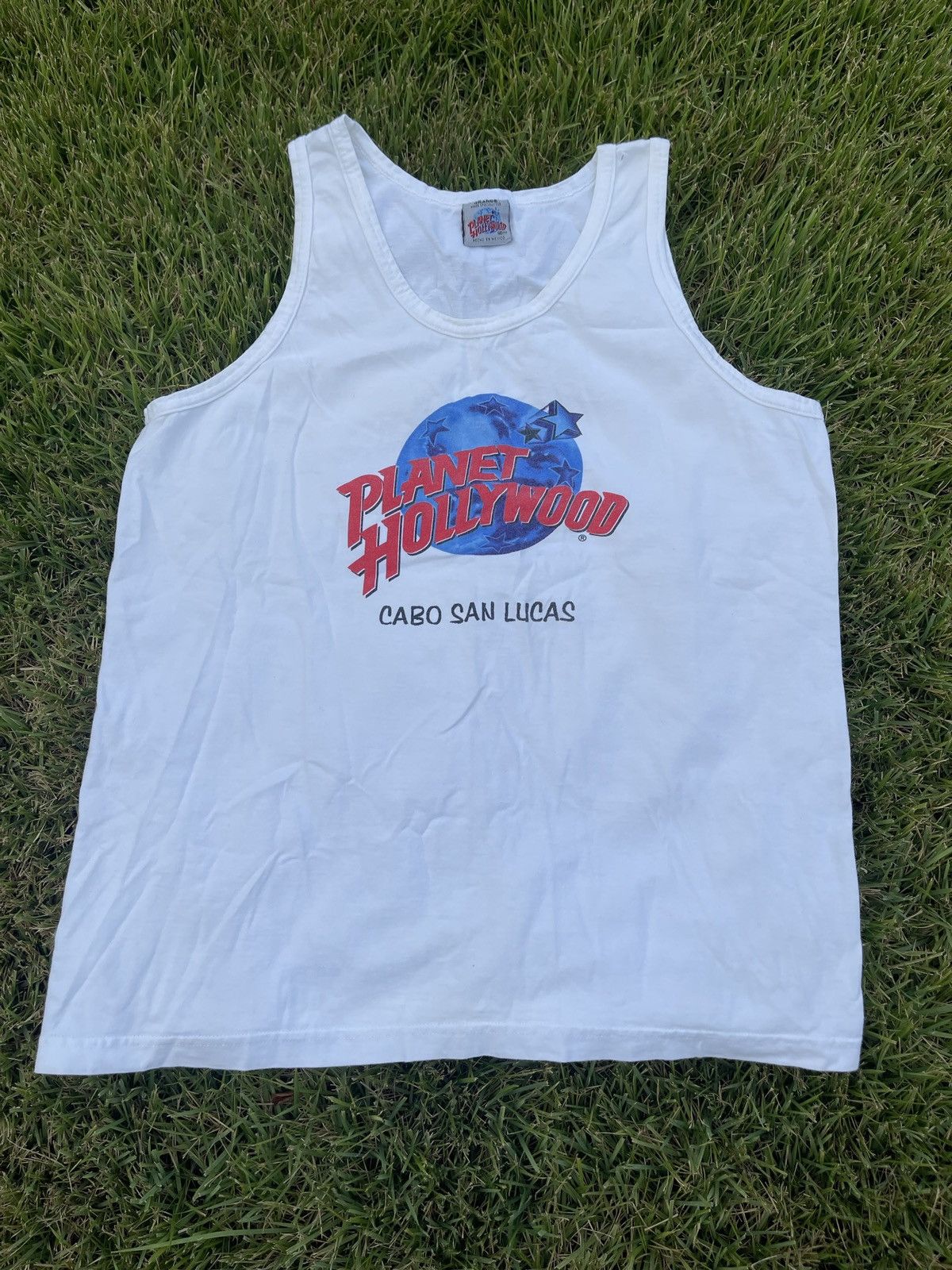 Band Tees × Hard Rock Cafe × Vintage Vintage Planet Hollywood Cabo 90’s Bar Souvenir Tank Top Size US L / EU 52-54 / 3 - 5 Thumbnail
