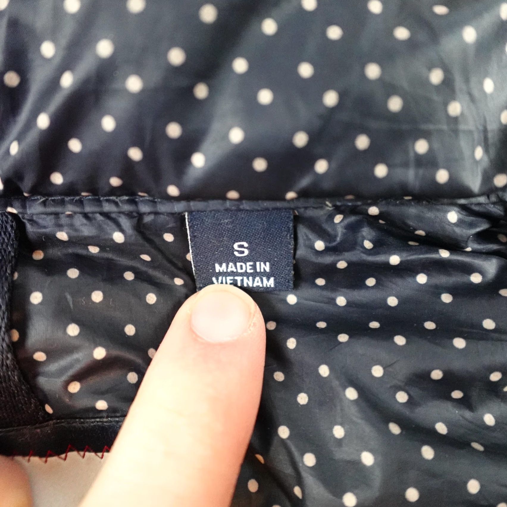 Tommy Hilfiger Tommy Hilfiger Jacket Womens Small Blue Polka Dot Down Puffer Zip Lightweight Size S / US 4 / IT 40 - 6 Thumbnail