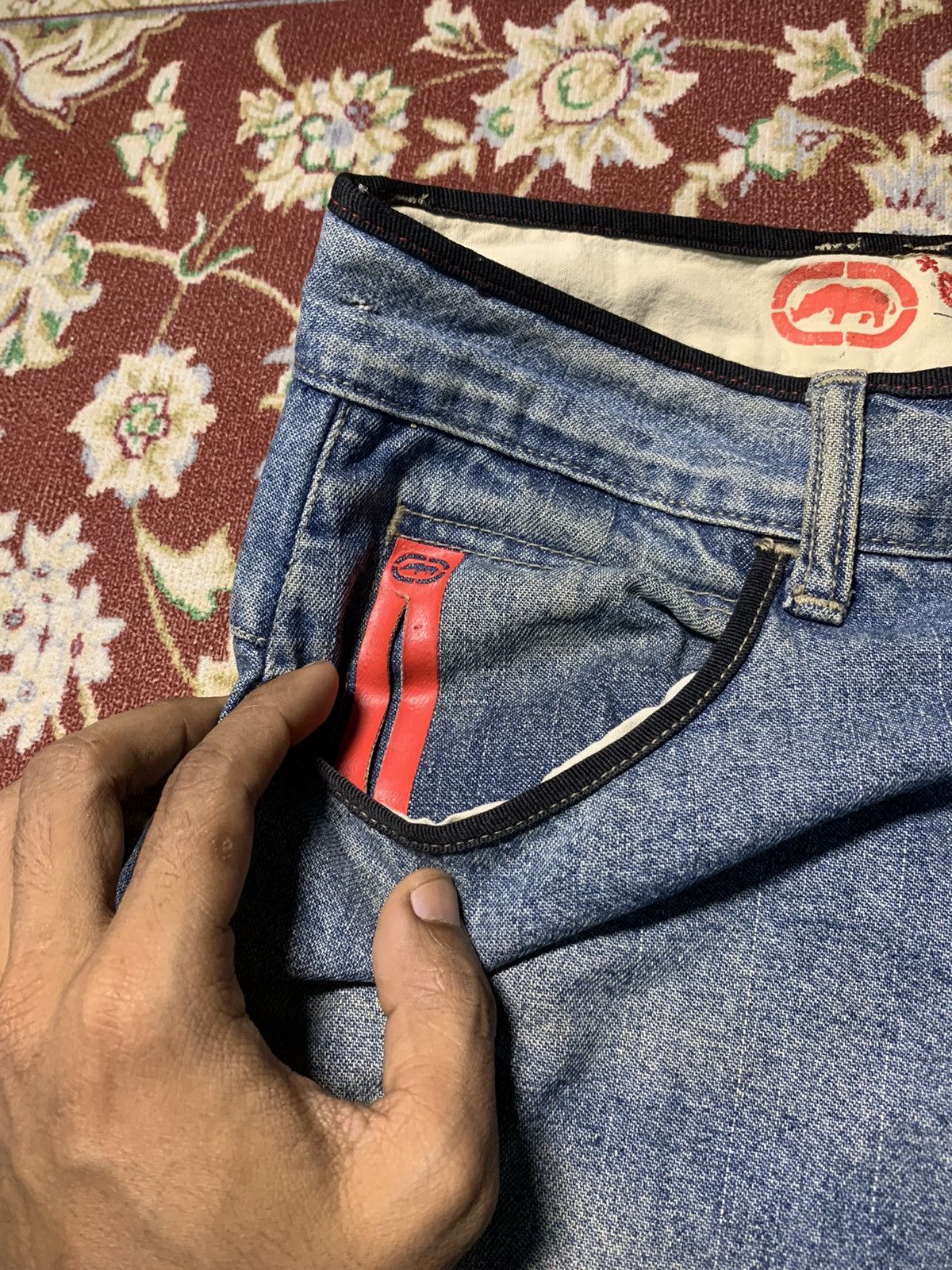 Ecko Unltd. 🔥BAGGY🔥ECKO CARPENTER BAGGY DENIM PANT VERY WORN Size US 30 / EU 46 - 8 Thumbnail