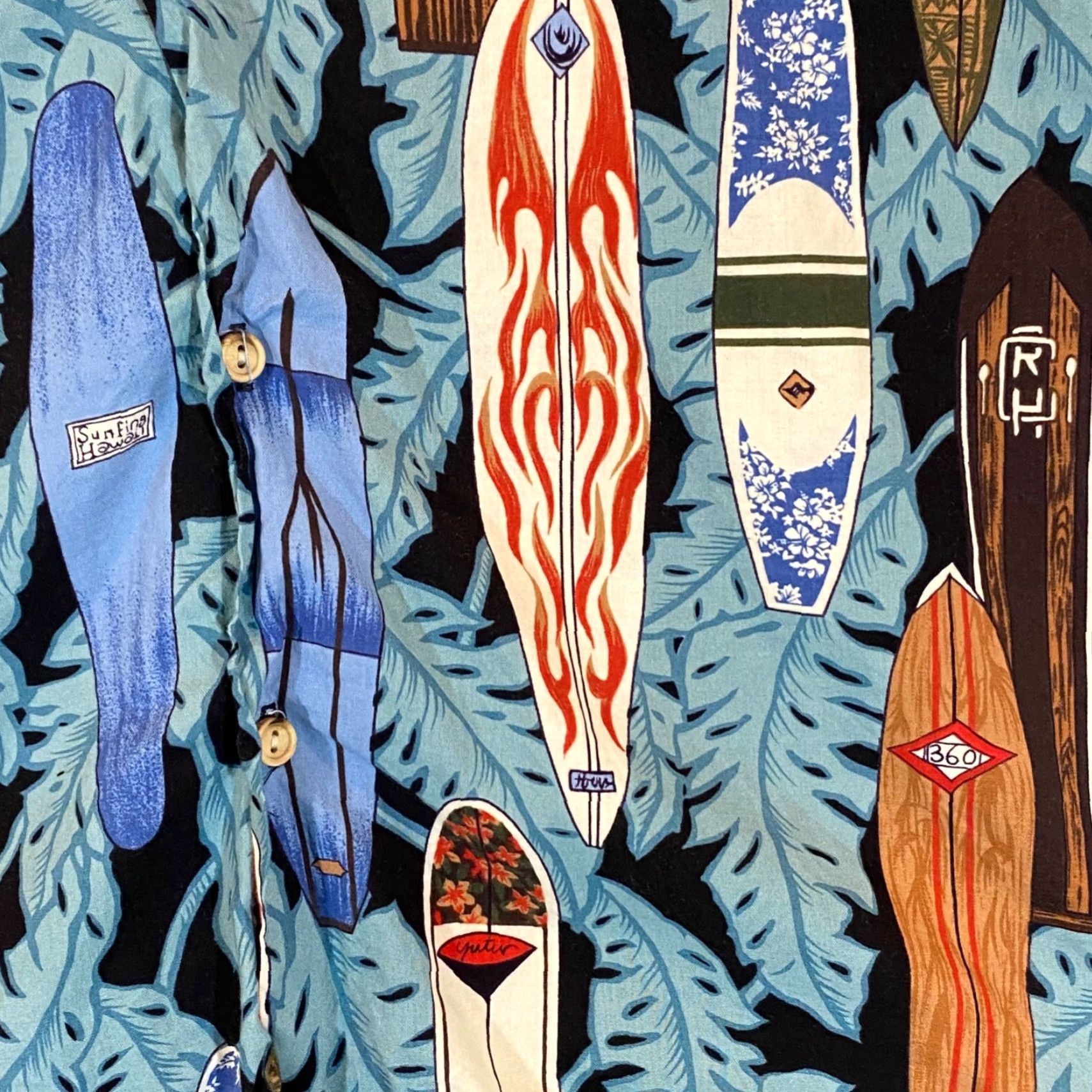 Vintage Kalaheo Hawaiian Shirt Men Medium Blue Floral Surfboards Short Sleeve Button-Up Casual Summer Spring Fall Winter Size US M / EU 48-50 / 2 - 4 Thumbnail
