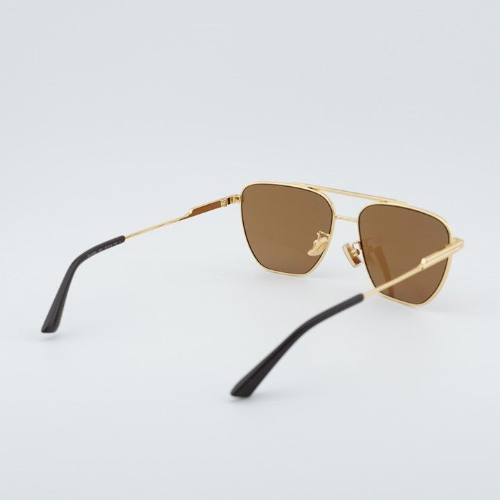 Bottega Veneta Bottega Veneta BV1236S 002 Sunglasses Gold Aviator Frame Size ONE SIZE - 4 Thumbnail