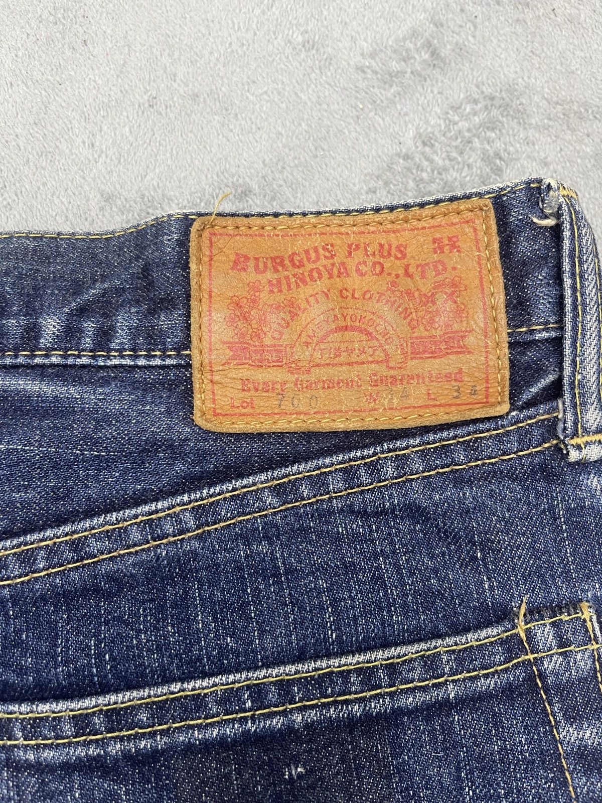 Burgus Plus × Japanese Brand ARCHIVE🔥BURGUS PLUS HINOYA DISTRESS DENIM Size US 34 / EU 50 - 8 Thumbnail