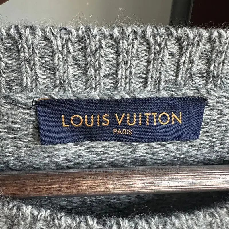 Louis Vuitton Louis Vuitton Men's XXL Gray Knit Sweater . Size US XXL / EU 58 / 5 - 5 Thumbnail