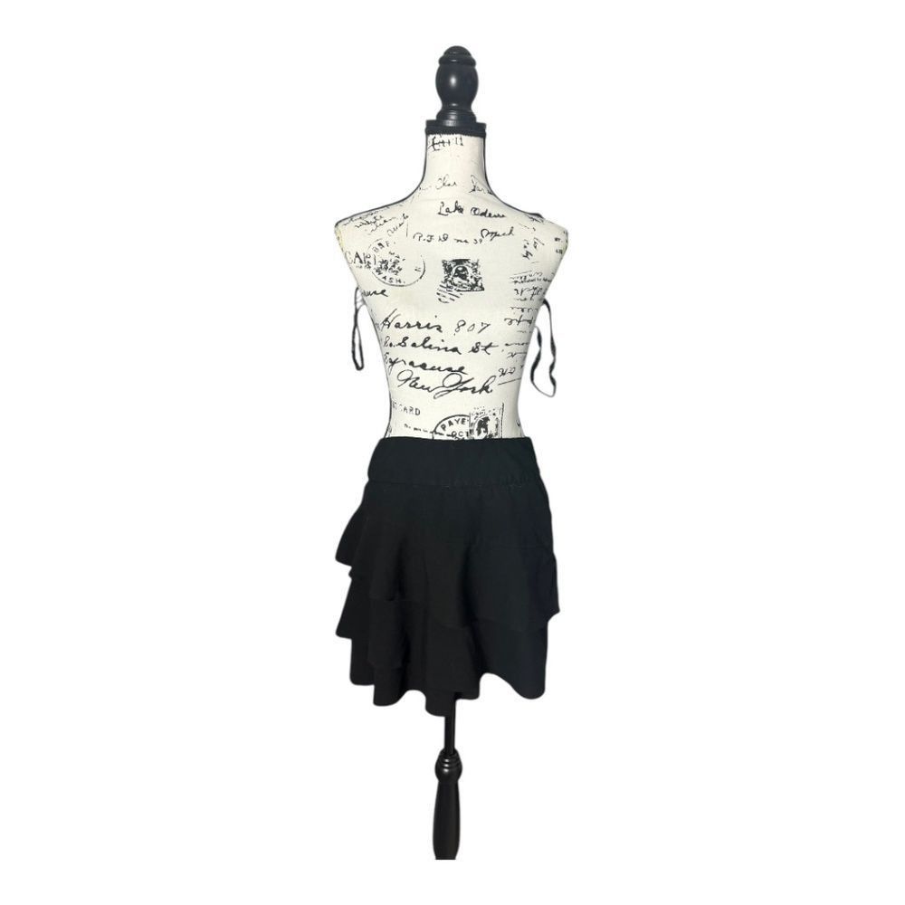 Other The Limited Black Tiered Ruffle Mini Skirt Women’s Size 4 Size 27" / US 4 / IT 40 - 2 Thumbnail