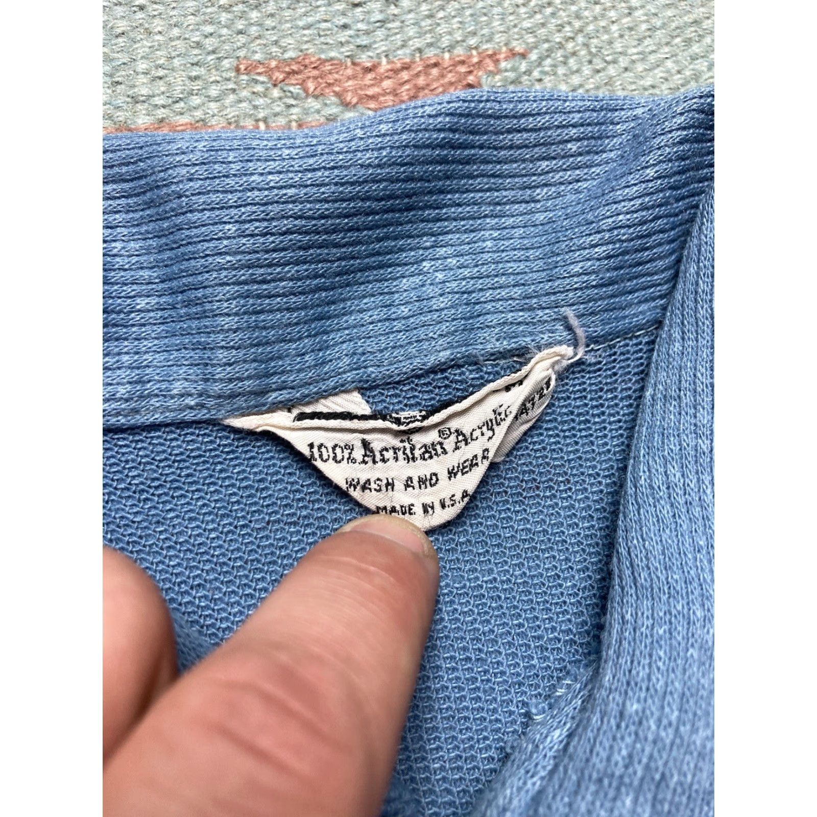 Vintage VINTAGE 1960s 70s polo shirt acrylic ribbed soft distressed thrashed medium Size US M / EU 48-50 / 2 - 5 Thumbnail