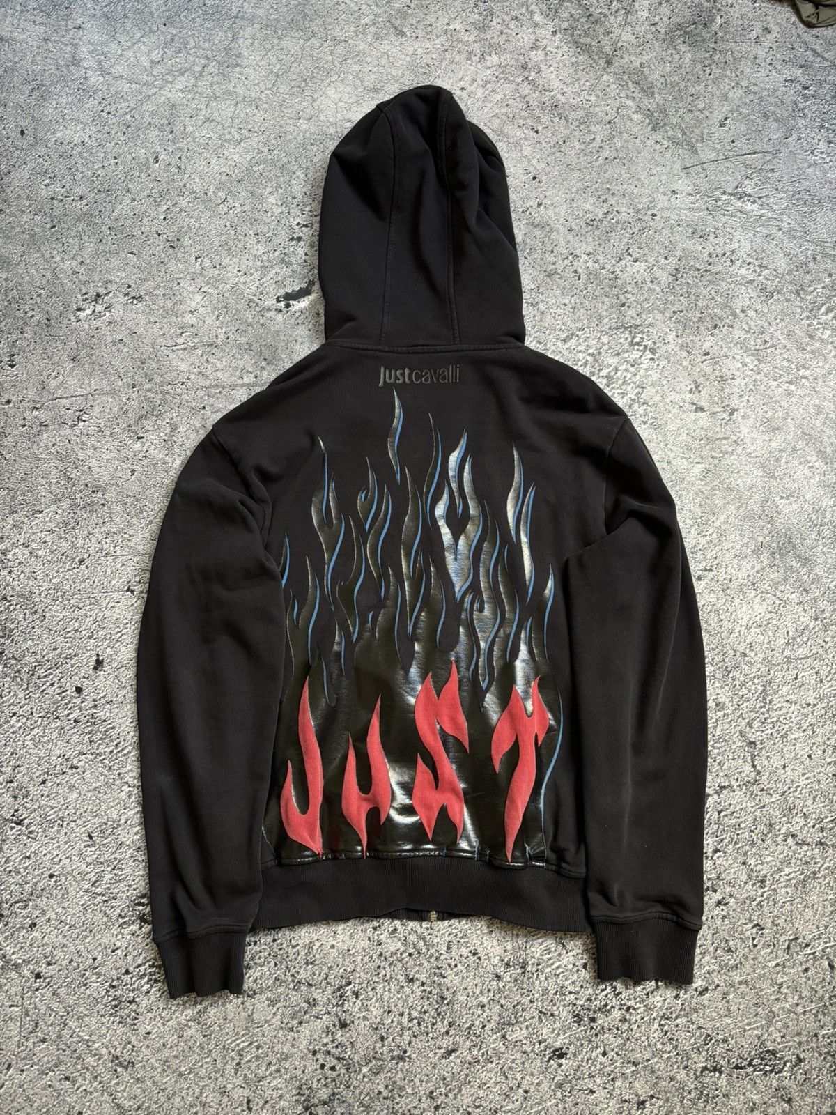 Just Cavalli archive just cavalli rare flames zip up hoodie L Size US L / EU 52-54 / 3 - 8 Thumbnail