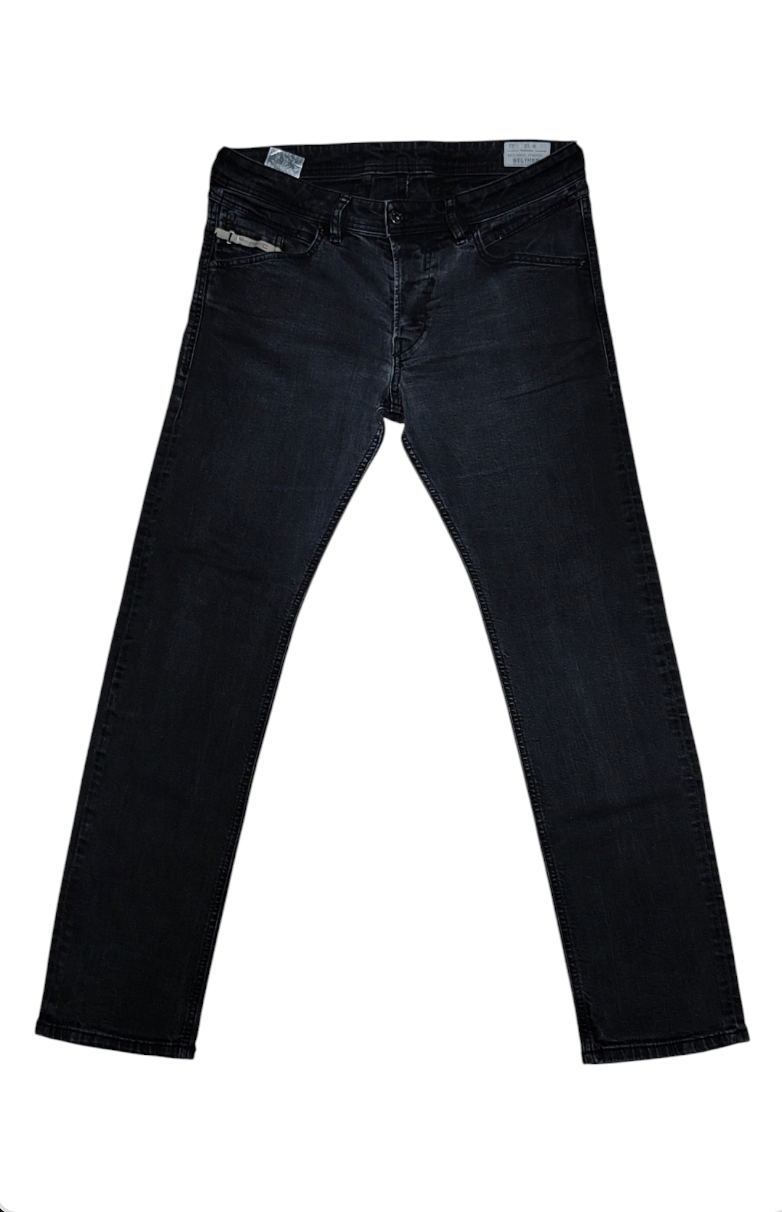 Diesel DIESEL BELTHER Button Down Reg Slim Tapered Black Stretch Size US 33 - 5 Thumbnail