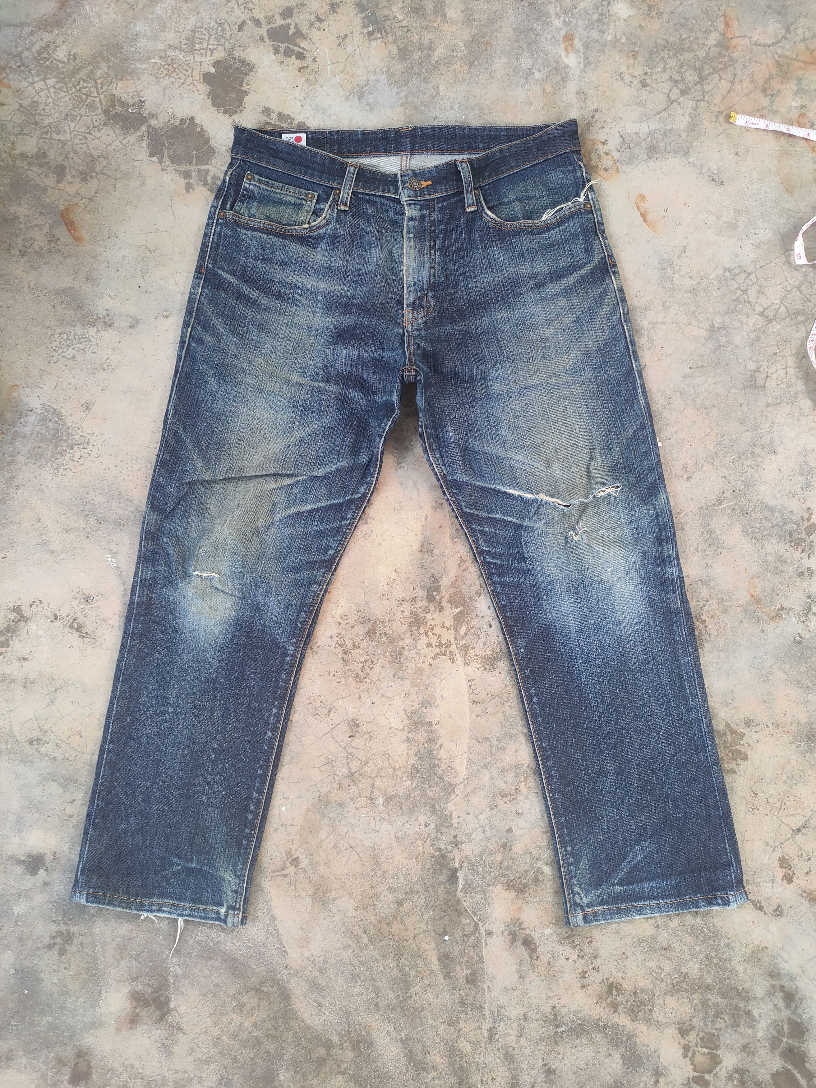 Edwin W34 VINTAGE EDWIN FADED DISTRESSED JEAN DENIM PANTS Size US 34 / EU 50 - 1 Thumbnail