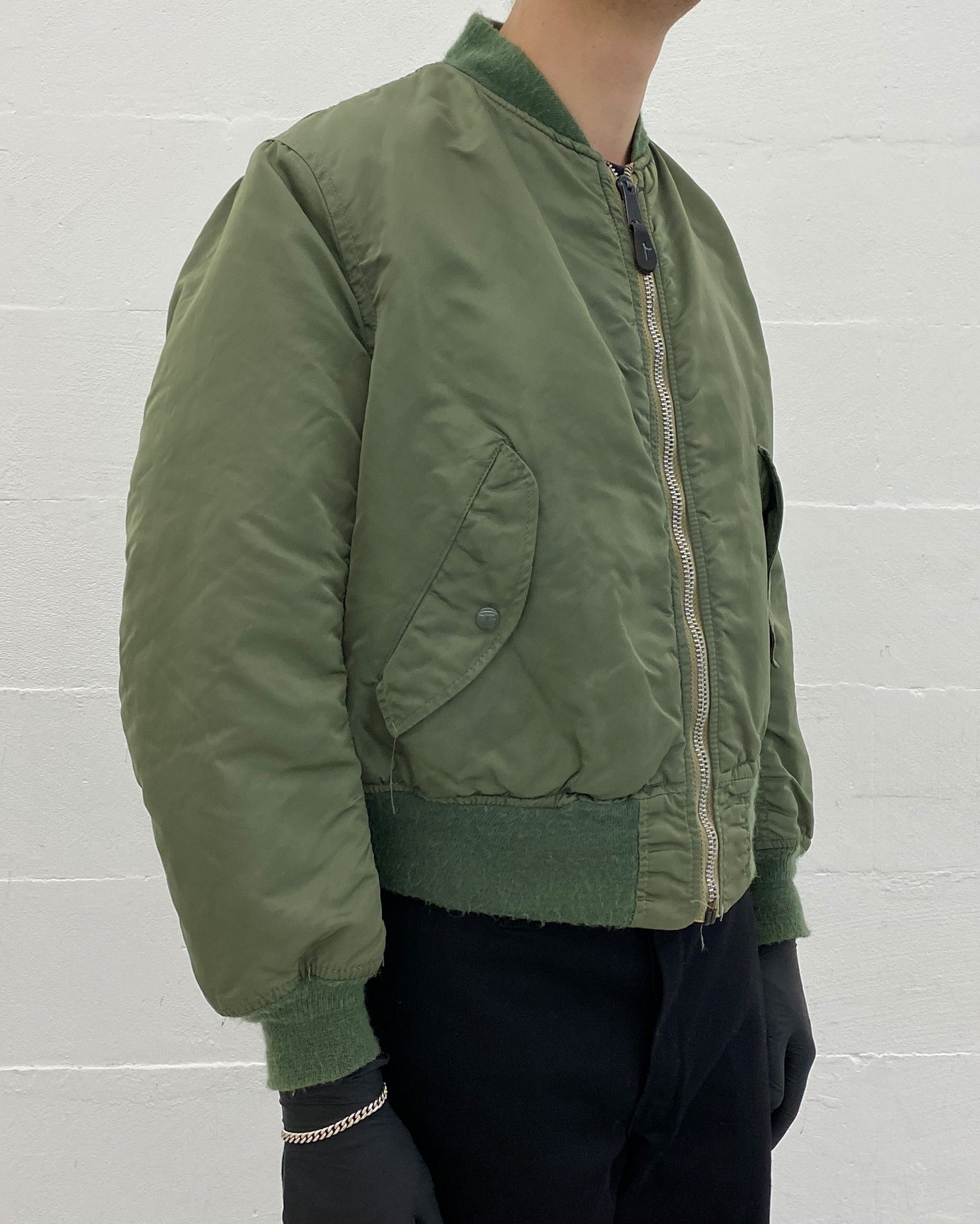 Alpha Industries 1980s Made in USA MA-1 Bomber Jacket Size US L / EU 52-54 / 3 - 1 Thumbnail