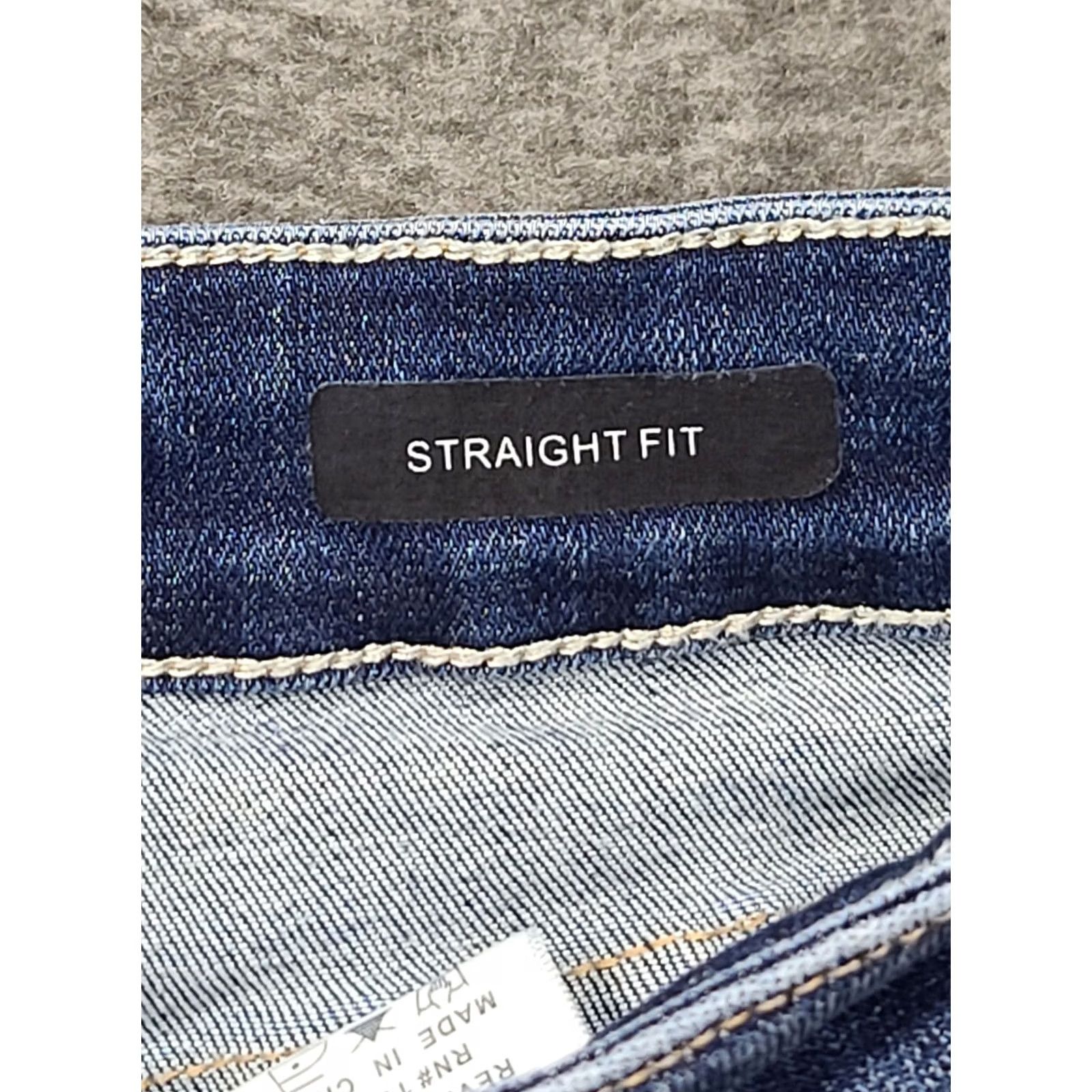 Vintage Judy Blue Womens Size 14W Jeans Dark Wash Blue Straight Fit Stretch Plus Size Denim 5-Pocket Zip Button High Rise Inseam 30in Size 36" / US 14 / IT 50 - 3 Thumbnail