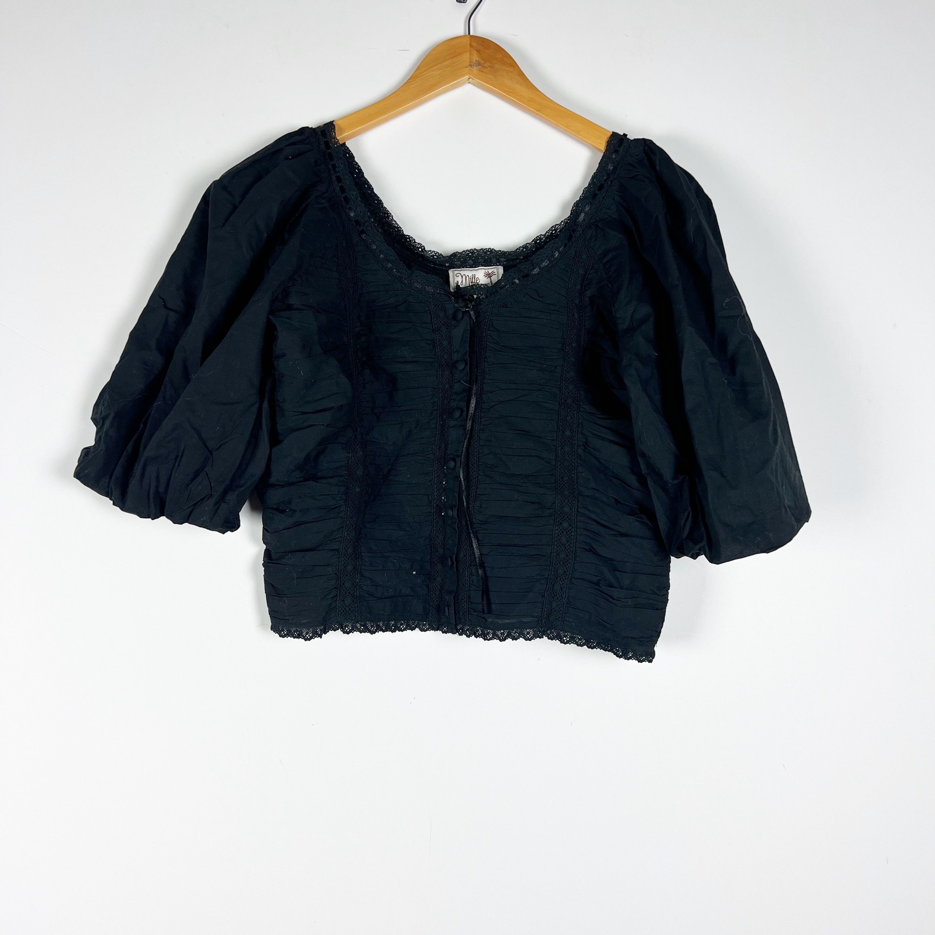 Other NEW Mille Ophelia Cotton Ruched Puff Half Size S / US 4 / IT 40 - 1 Thumbnail