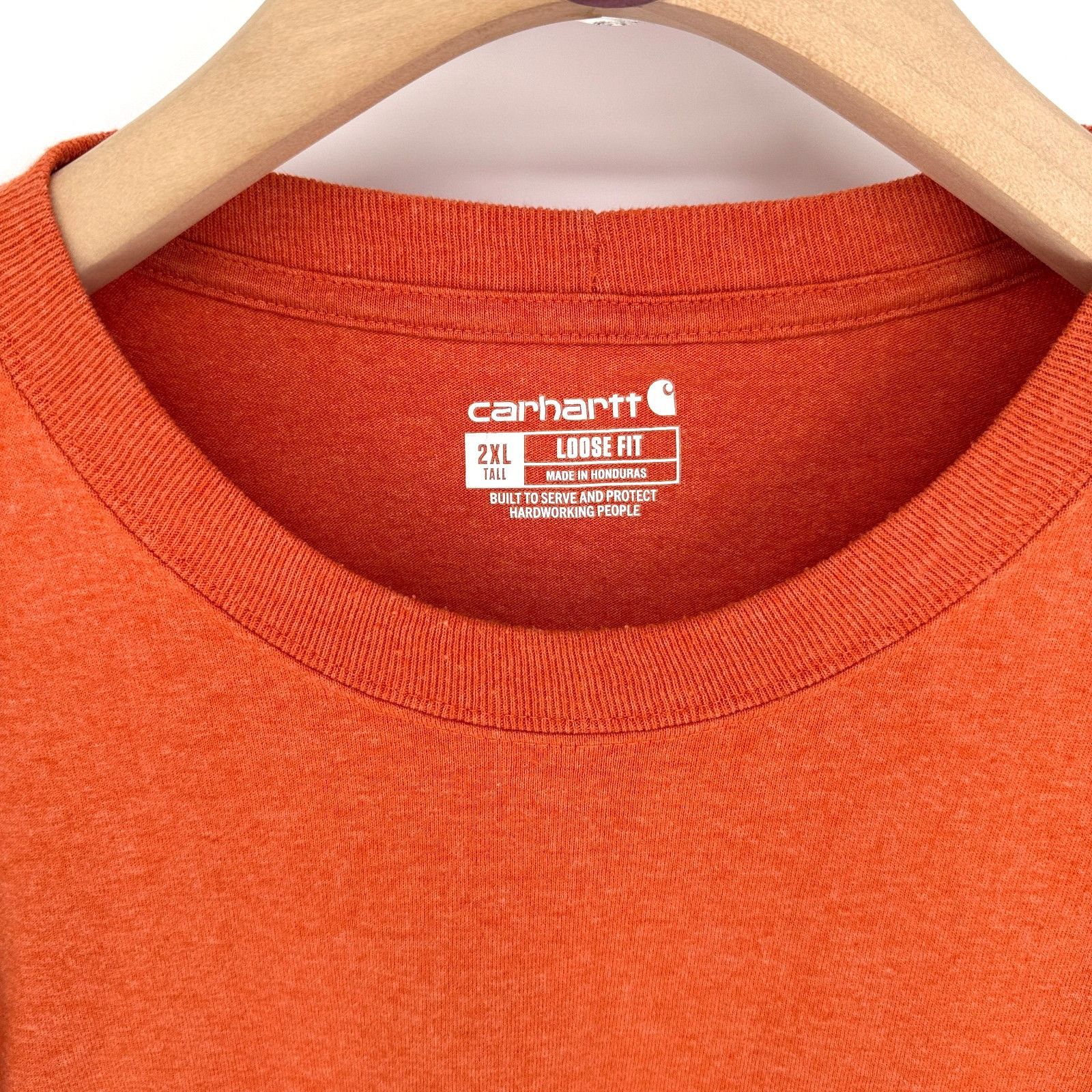 Carhartt Carhartt Shirt Orange Work Wear Loose Fit Long Sleeve Heavyw Size US XXL / EU 58 / 5 - 4 Thumbnail