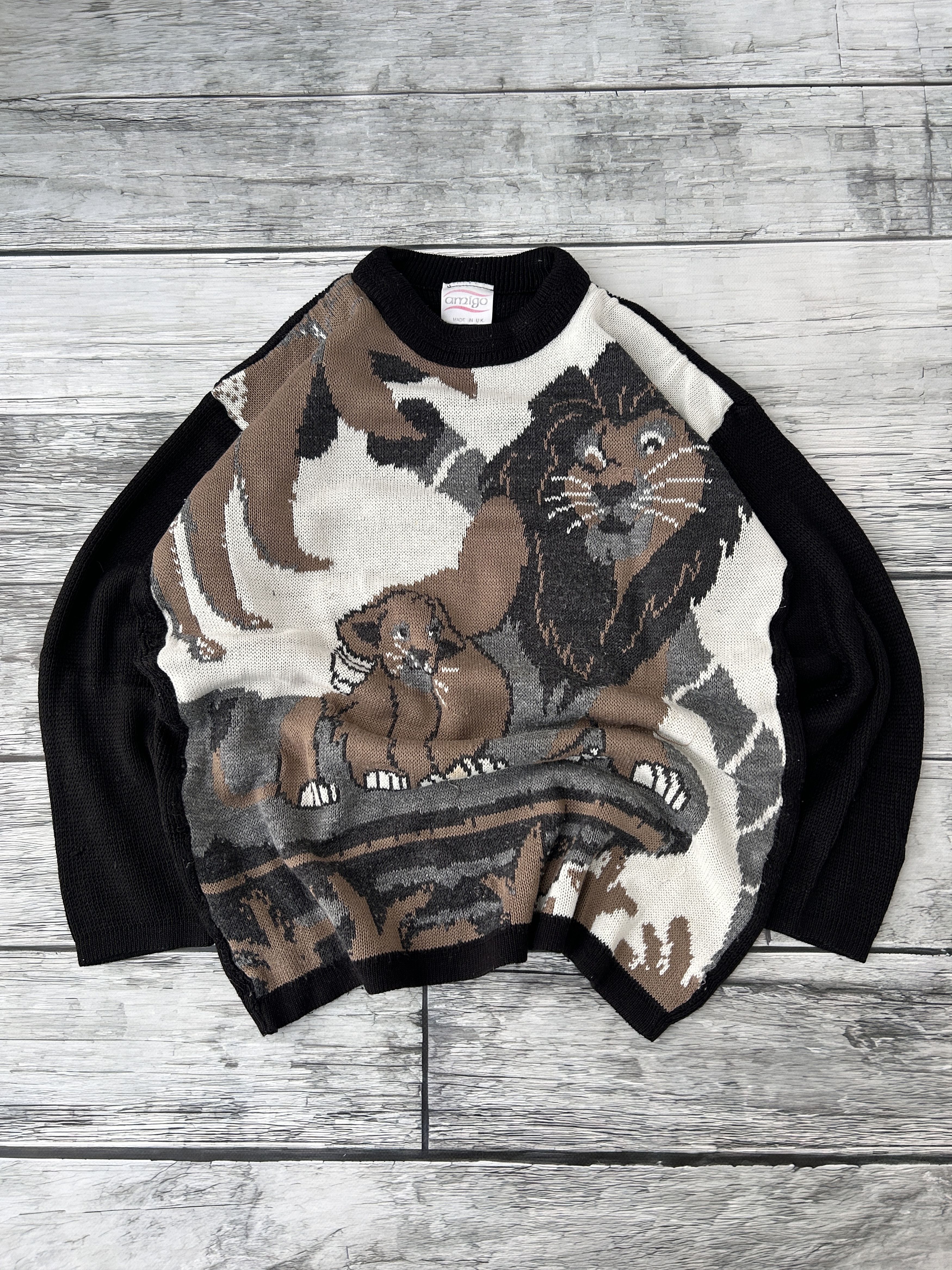 Japanese Brand × Vintage Vintage Y2K Art Sweater Mohair Streetwear Kanye Travis Size US M / EU 48-50 / 2 - 1 Thumbnail