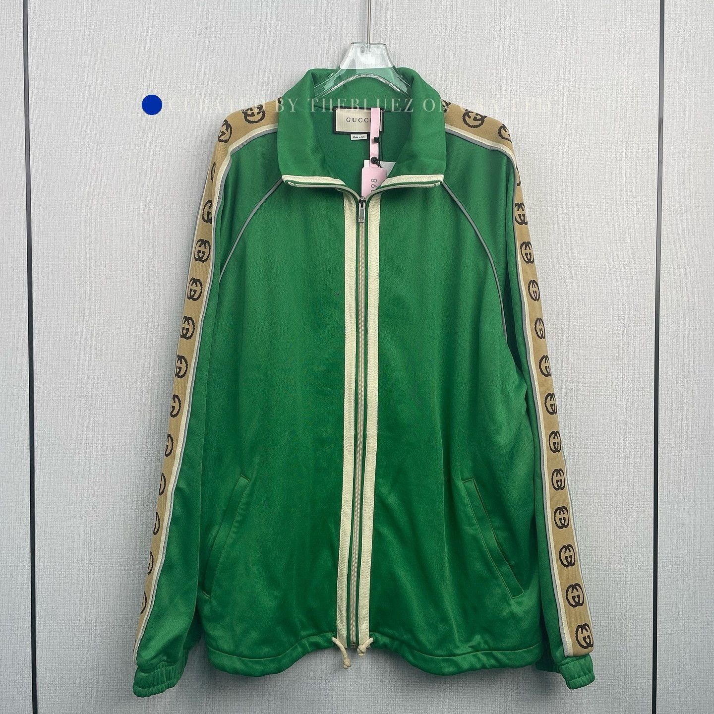 Gucci Logo Tape Track Jacket in Green Size US XL / EU 56 / 4 - 1 Thumbnail