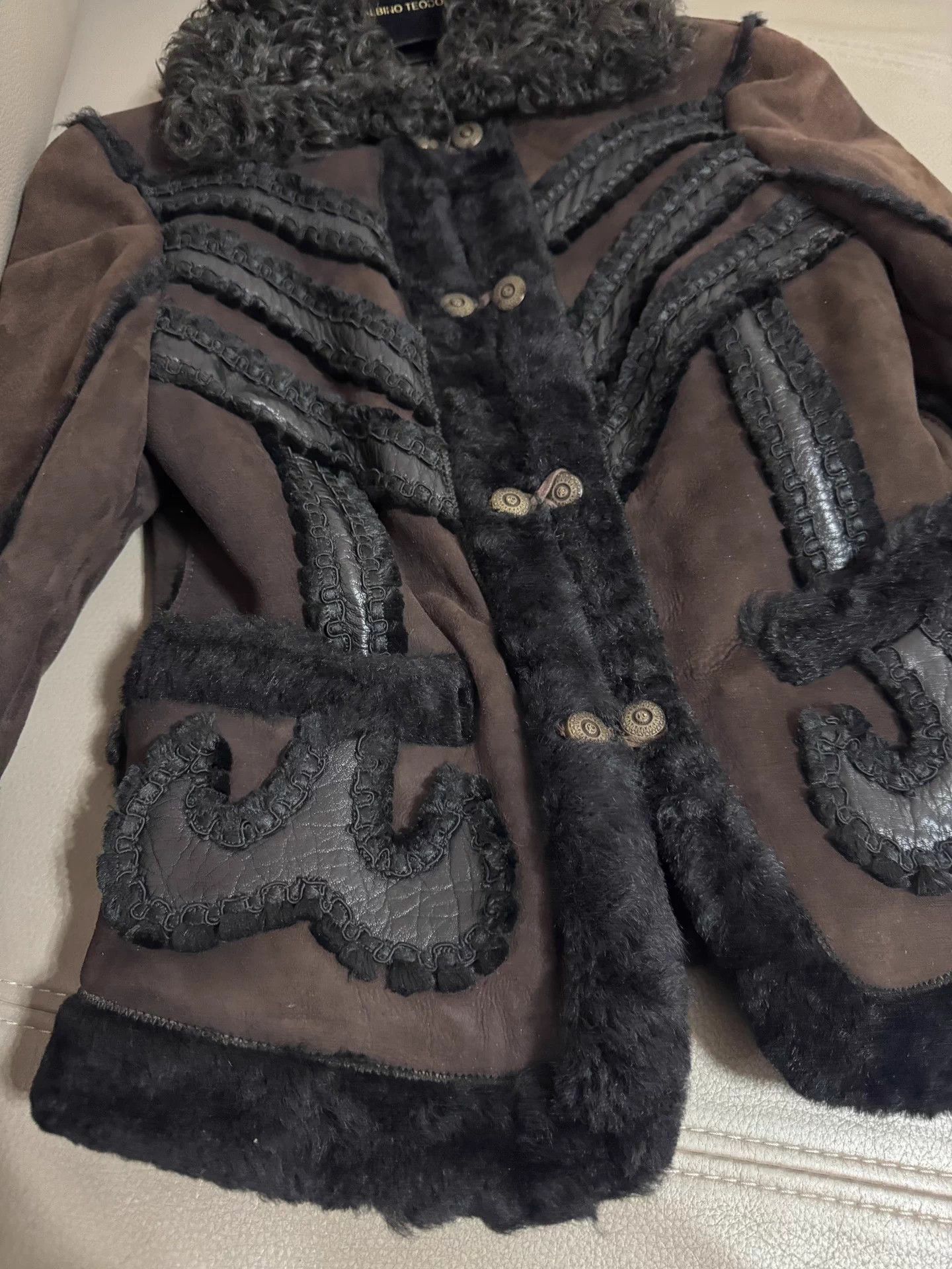Just Cavalli JastCavalii Deep Brown Deerskin Shearling Jacket Italy 40 Size M / US 6-8 / IT 42-44 - 4 Thumbnail