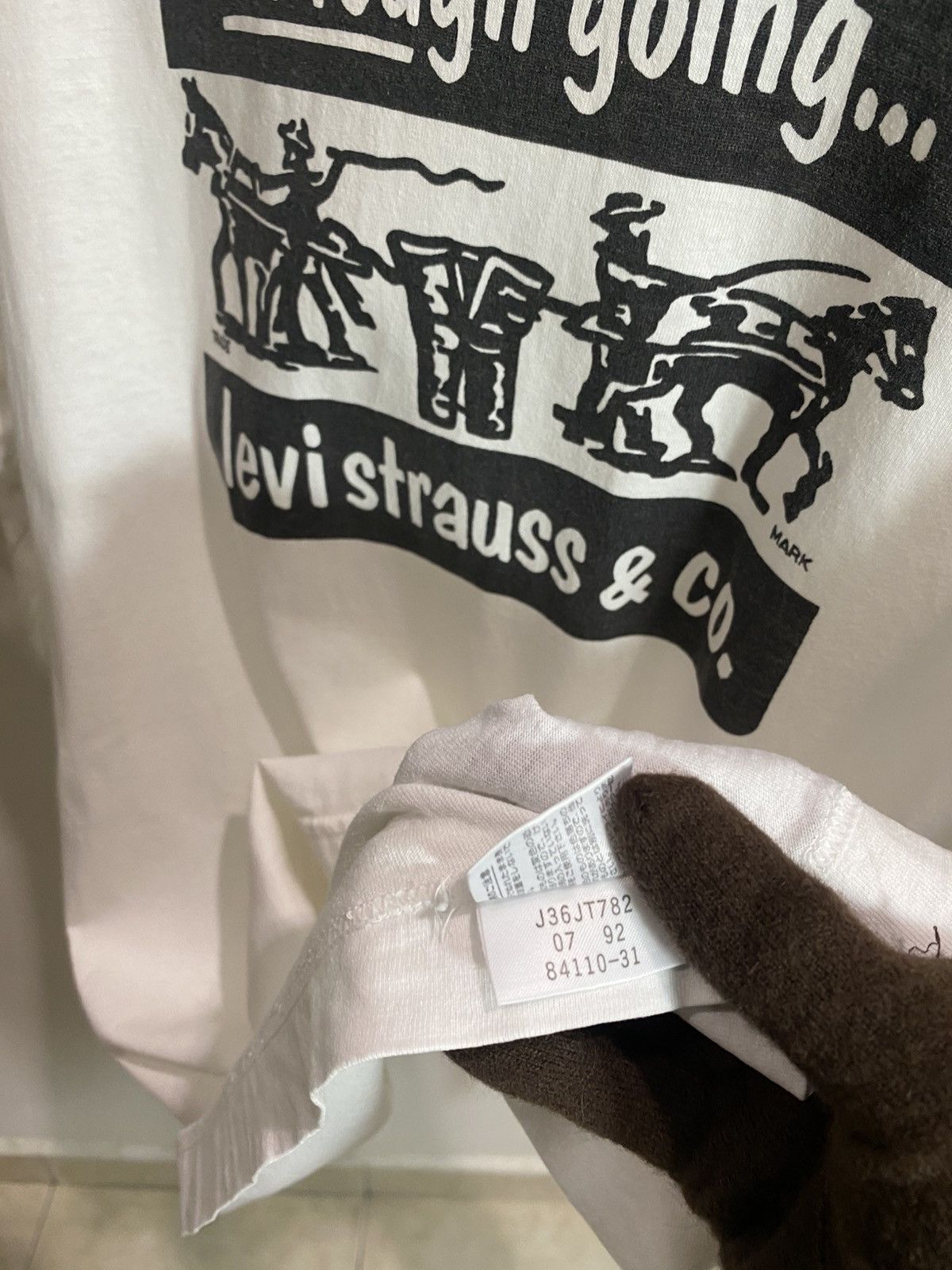 Levi's Vintage Clothing Vtg 90’s Levi’s LS Tee Size US L / EU 52-54 / 3 - 3 Thumbnail