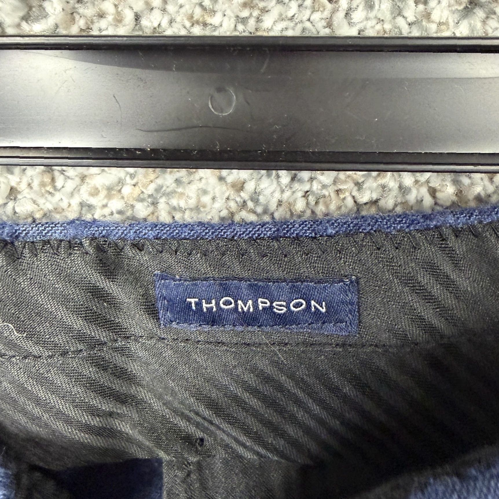 J.Crew J.CREW Thompson Dress Pants 34x25.5 Wool Dark Blue Solid Flat Front Tapered Slant Pockets Men's Dress Pants Size US 34 / EU 50 - 7 Thumbnail