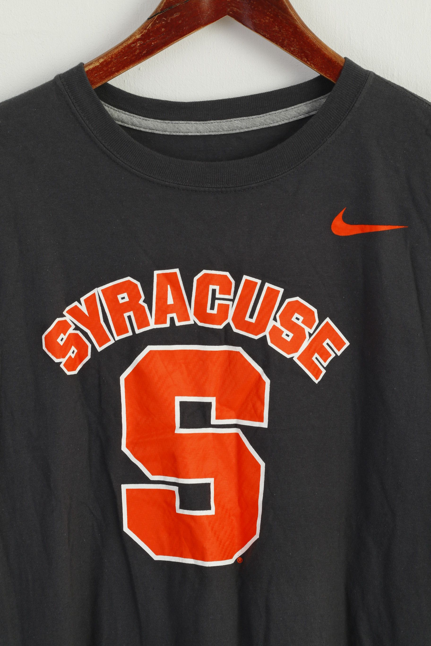 Nike Nike Men M Shirt Grey Cotton Syracuse 8855 Size US M / EU 48-50 / 2 - 2 Thumbnail