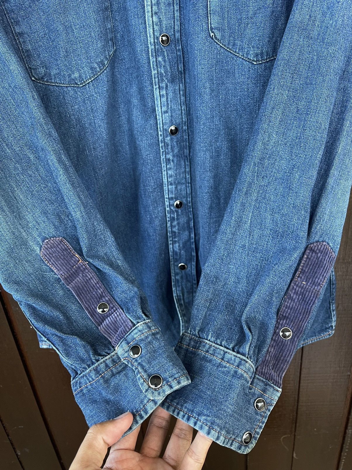 Blue Blue Japan Vintage Blue Blue Japan denime westren shirt Size US M / EU 48-50 / 2 - 9 Thumbnail
