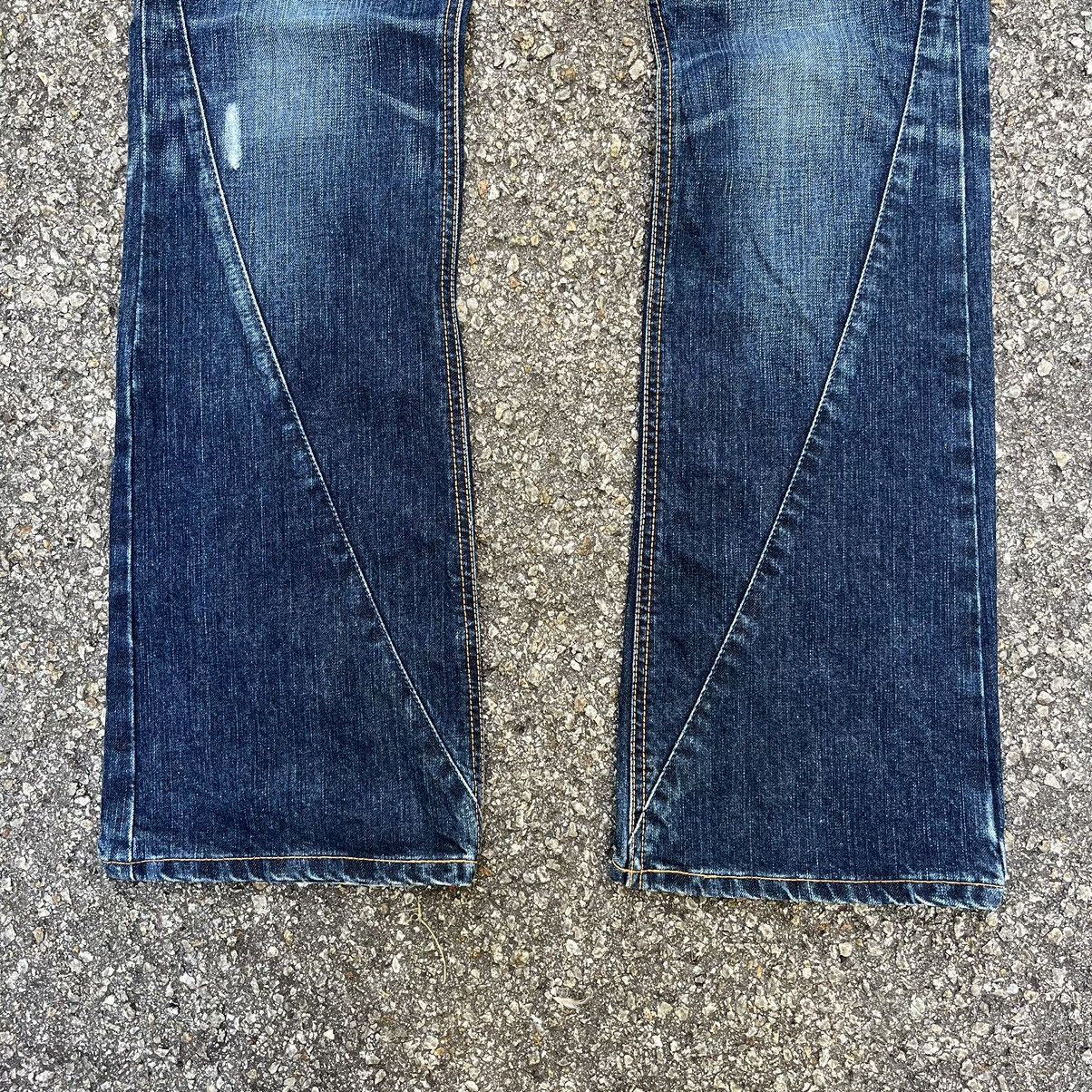 Hysteric Glamour Flare Jeans Edwin Rude Zero Distressed Denim Buckles Back Size US 30 / EU 46 - 3 Thumbnail