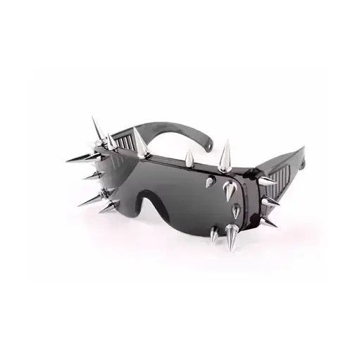 Other Goth Punk Spiked Oversized Black Sunglasses Size ONE SIZE - 2 Thumbnail