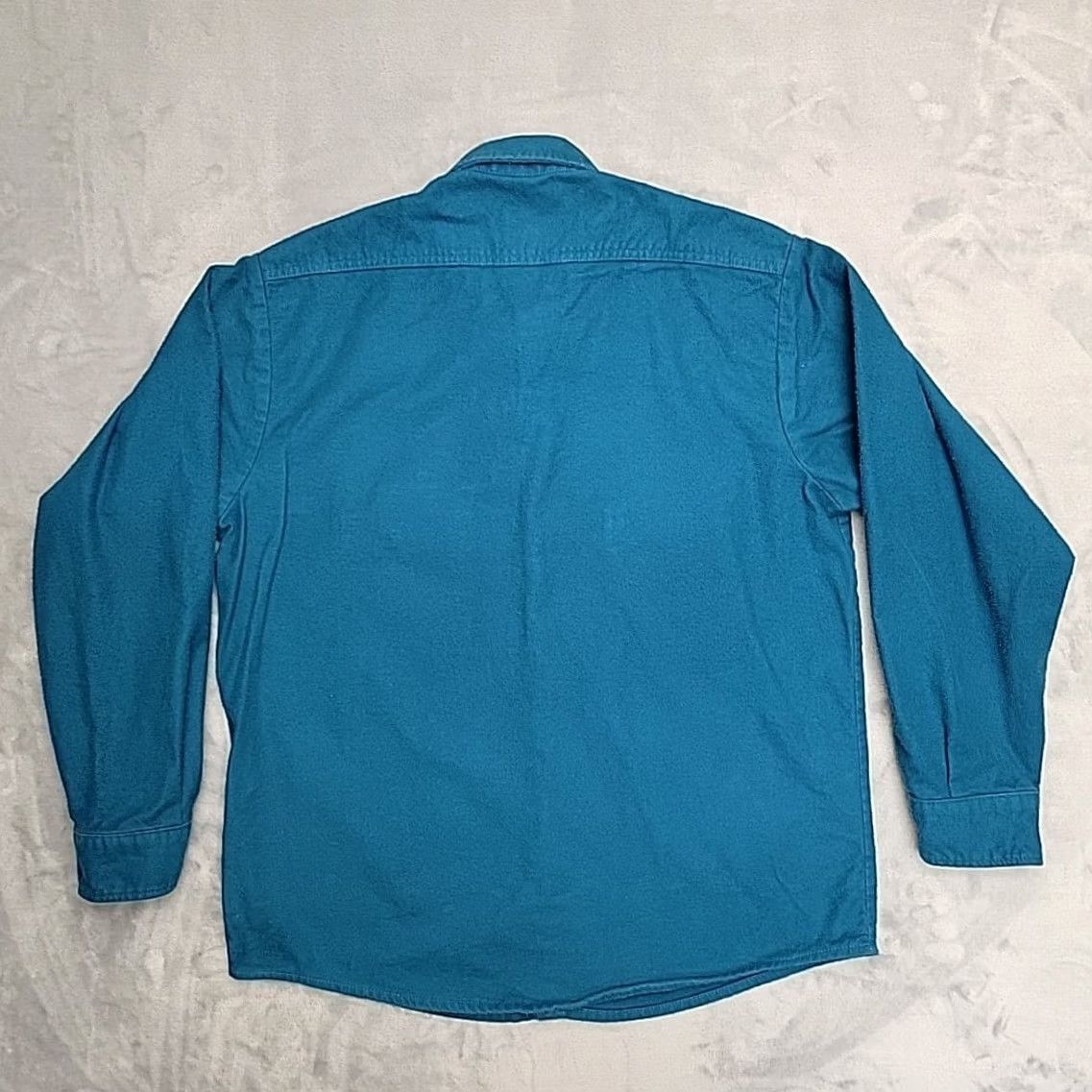 Vintage VINTAGE Five Brothers Chamois Shirt Men L Teal Long Sleeve Flannel Made in USA Size US L / EU 52-54 / 3 - 5 Thumbnail
