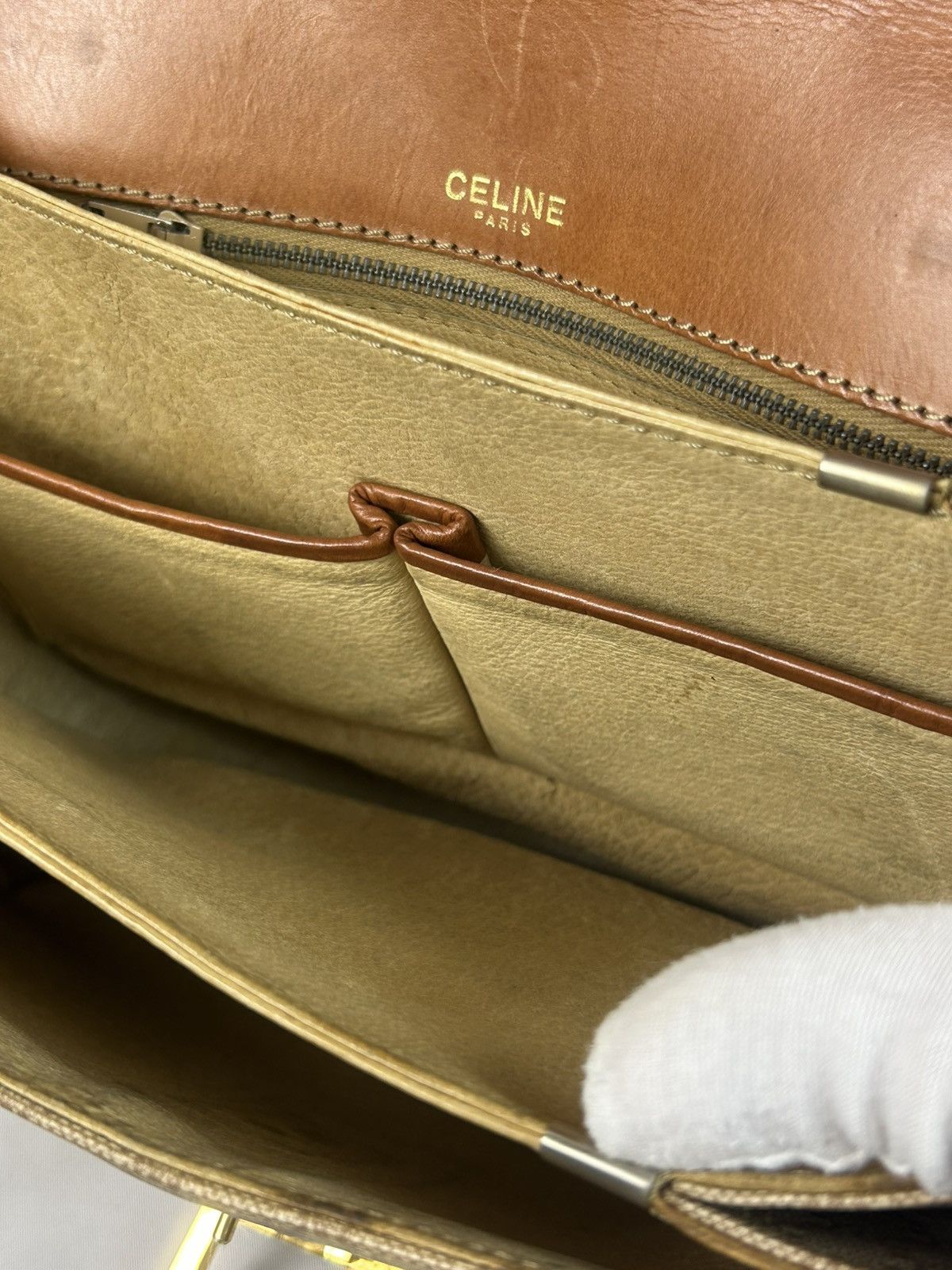 Celine Celine Macadam Leather Crossbody Bag Size ONE SIZE - 5 Thumbnail