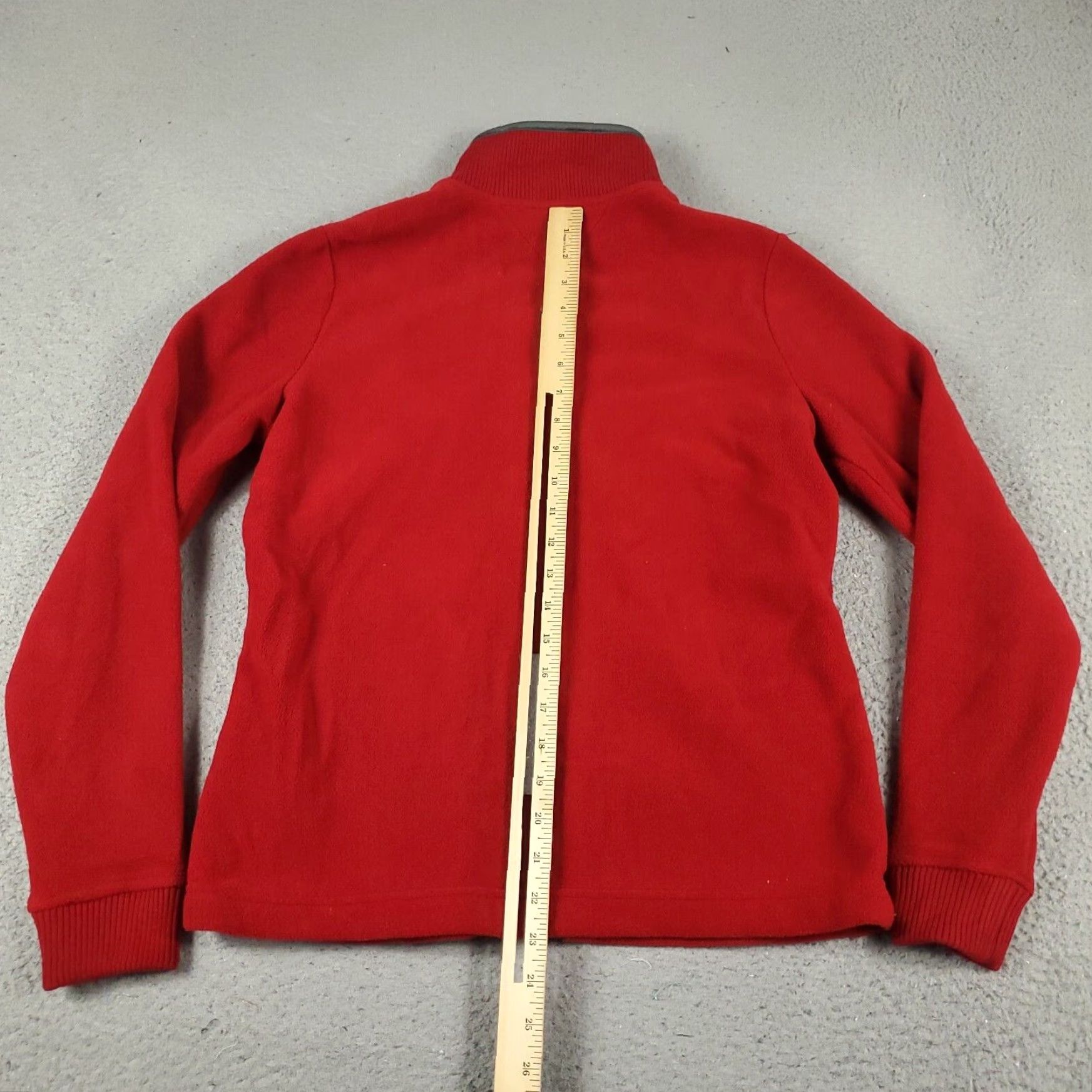 Tommy Hilfiger Tommy Hilfiger Full Zip Sweater Women's Medium Red Knit Long Sleeve Mock Neck Size M / US 6-8 / IT 42-44 - 7 Thumbnail