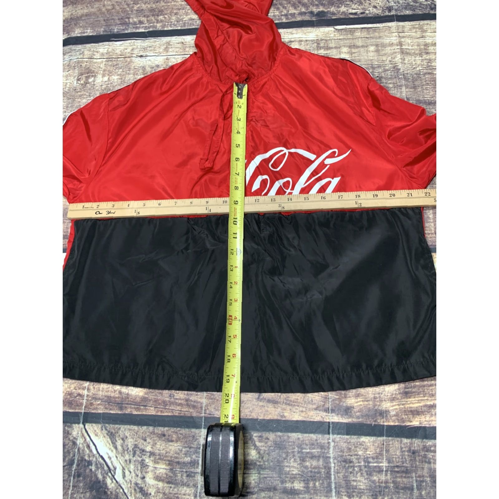 Vintage Coca Cola Junior Women's Lightweight Windbreaker Pullover Hooded Size L Red Jacket Size L / US 10 / IT 46 - 3 Thumbnail