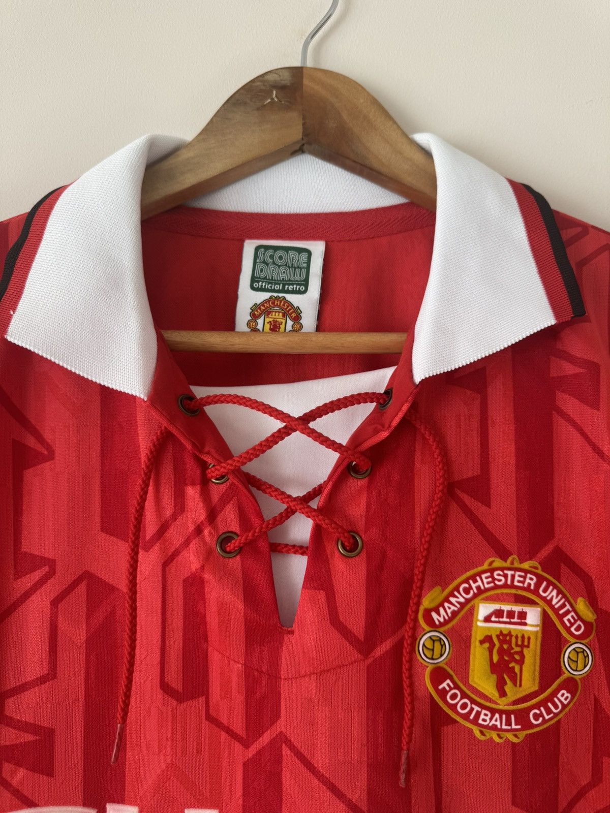 Vintage Vintage Manchester United 1992-1994 Score Draw Soccer Jersey Size US M / EU 48-50 / 2 - 7 Thumbnail