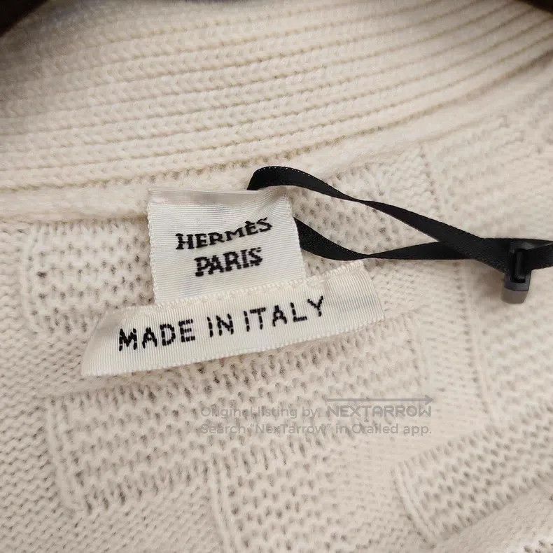Hermes Hermes Ivory Three-Button Wool Open Cardigan Jacket with F Size XS / US 0-2 / IT 36-38 - 4 Thumbnail